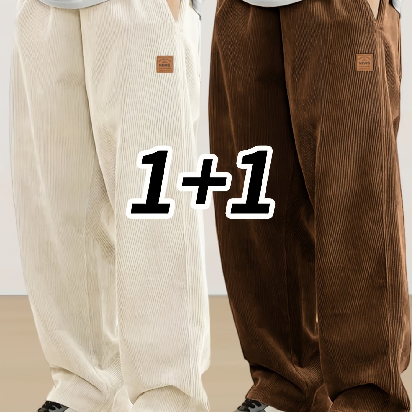 TEMU Set pantaloni in velluto a di fascia da , pantaloni a taglio dritto per e inverno, stile vintage americano, pantaloni casual versatili, set di
