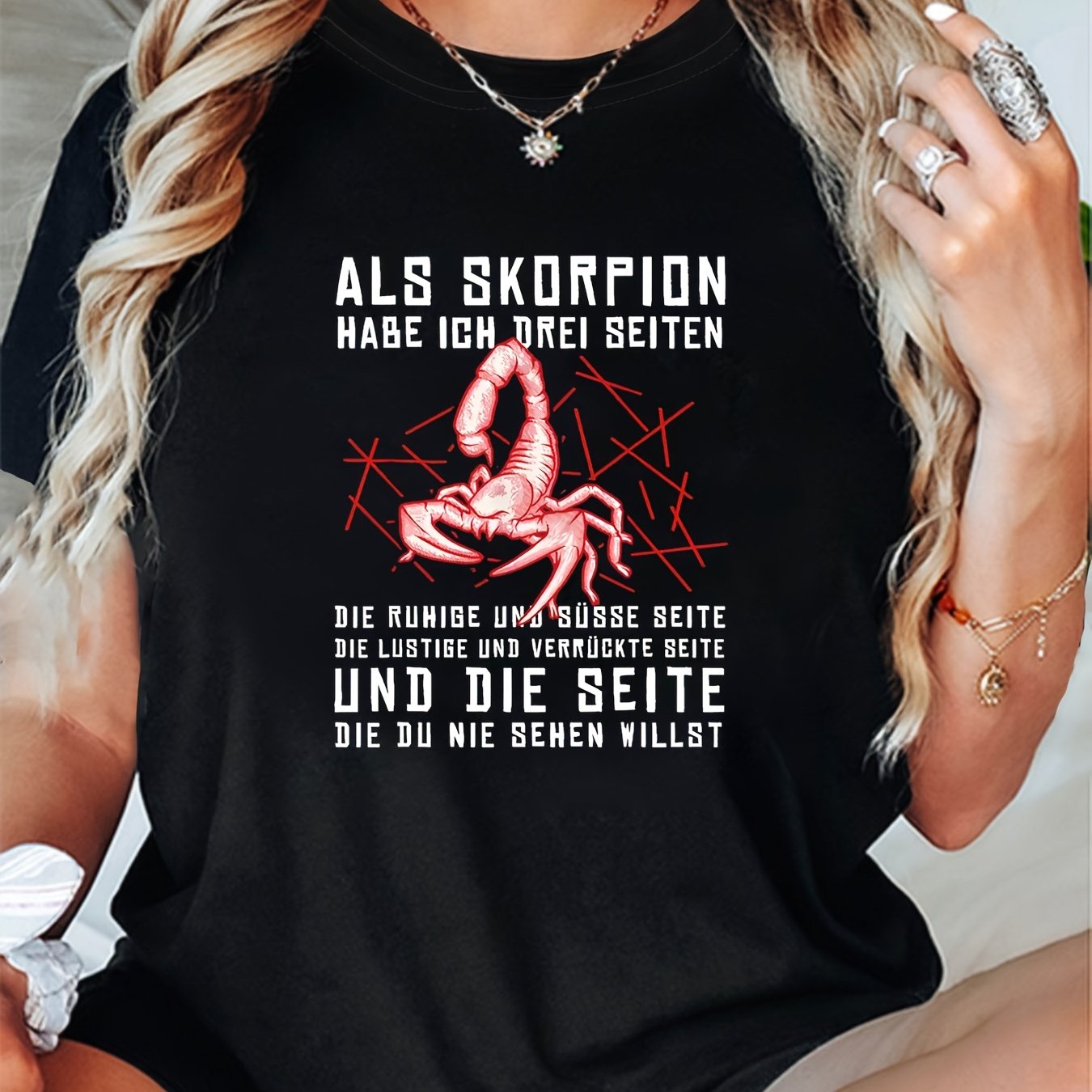 TEMU Plus Size - Deutschlandschmetterling Grafikdruck Plus Size Damen T-Shirt, Kurzarm Rundhals Freizeit Top für Sommer und Frühling, Damenbekleidung