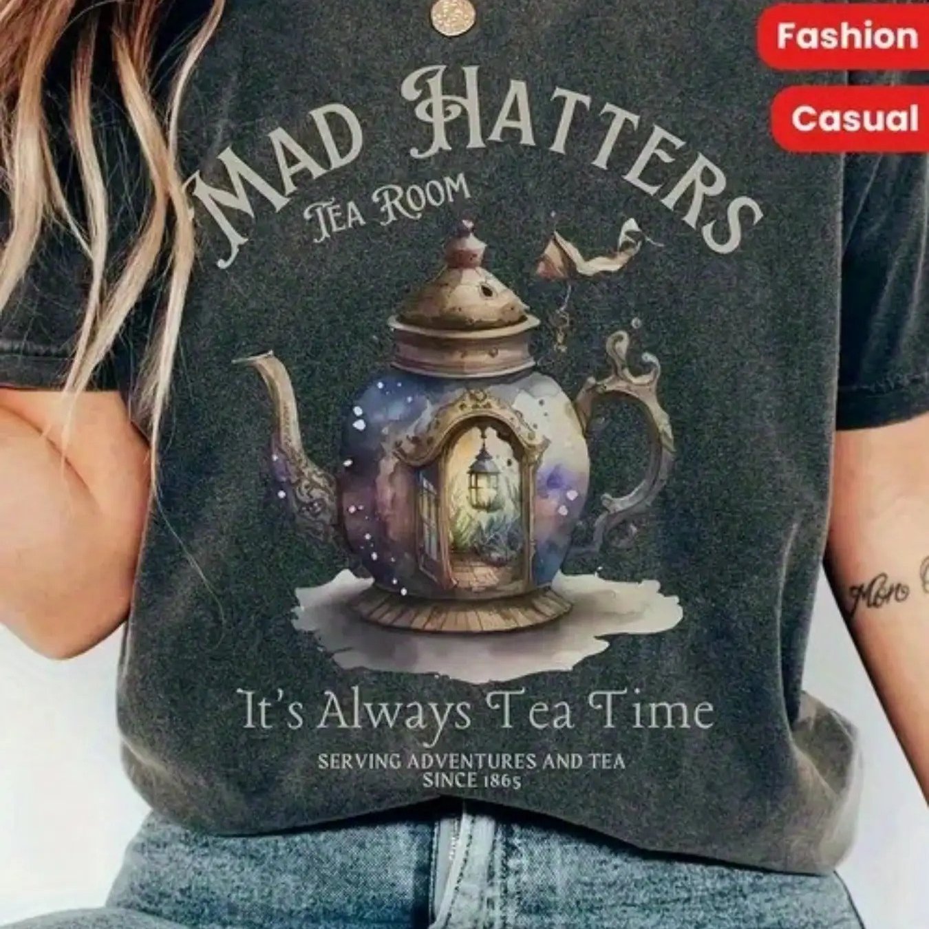 TEMU Plus Size, Music Festival Guitar Print T-shirt, Women's Casual Short Sleeve Top, , Sister Outfit, Essential For Outdoor Travel, Women's T-shirt,