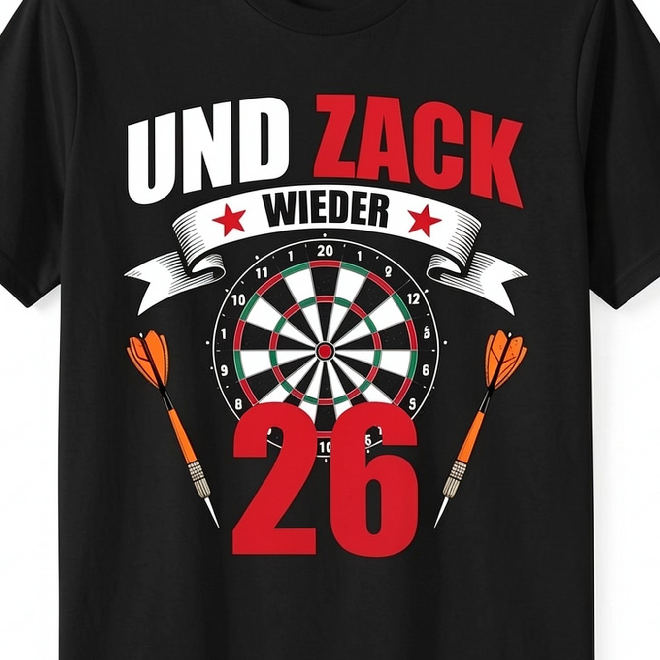 Dart And Again 26 T-shirt, Black, Short Sleeve T-shirt