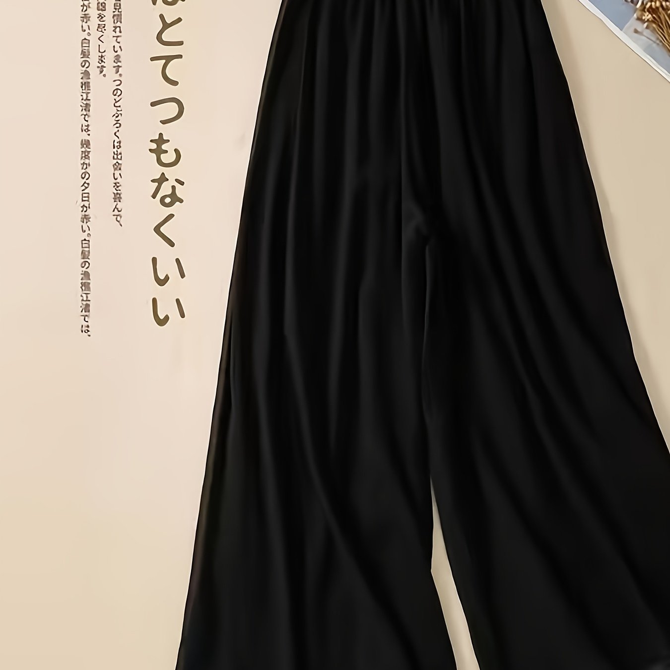 TEMU Flowy Chiffon Wide-leg Pants, Cropped Pants, , Modern Dance Pants, Practice Pants, Classical Dance Pants, Yoga Pants, Super Loose Fit,