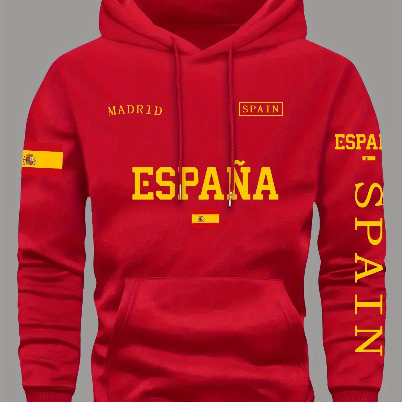 TEMU Sudadera nueva para hombre con estampado de de transferencia de multicolor y multiimagen, ajuste holgado, sudadera con capucha para , ropa de
