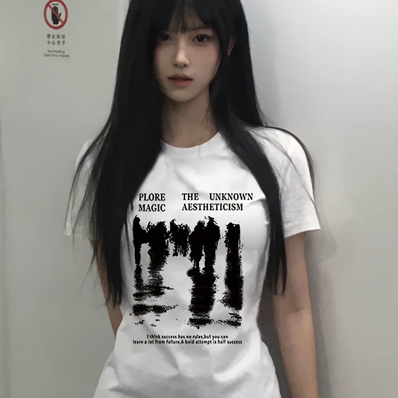 TEMU 방향성 레터 프린트 패턴 유니섹스 반팔 티셔츠 여름 상의