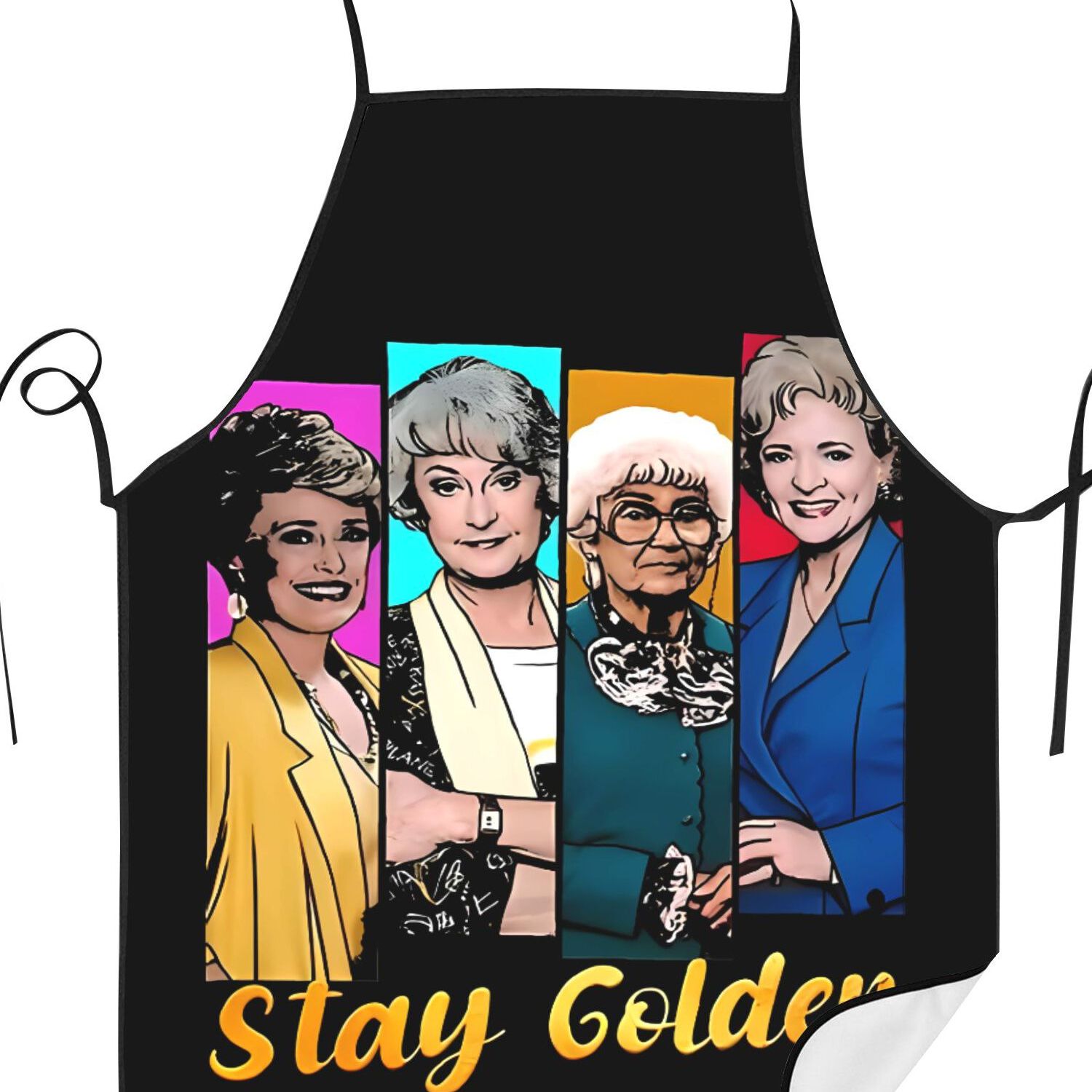 TEMU 2d Print Design Golden Friendship Unisex Apron Kitchen Cooking Hairdresser Apron