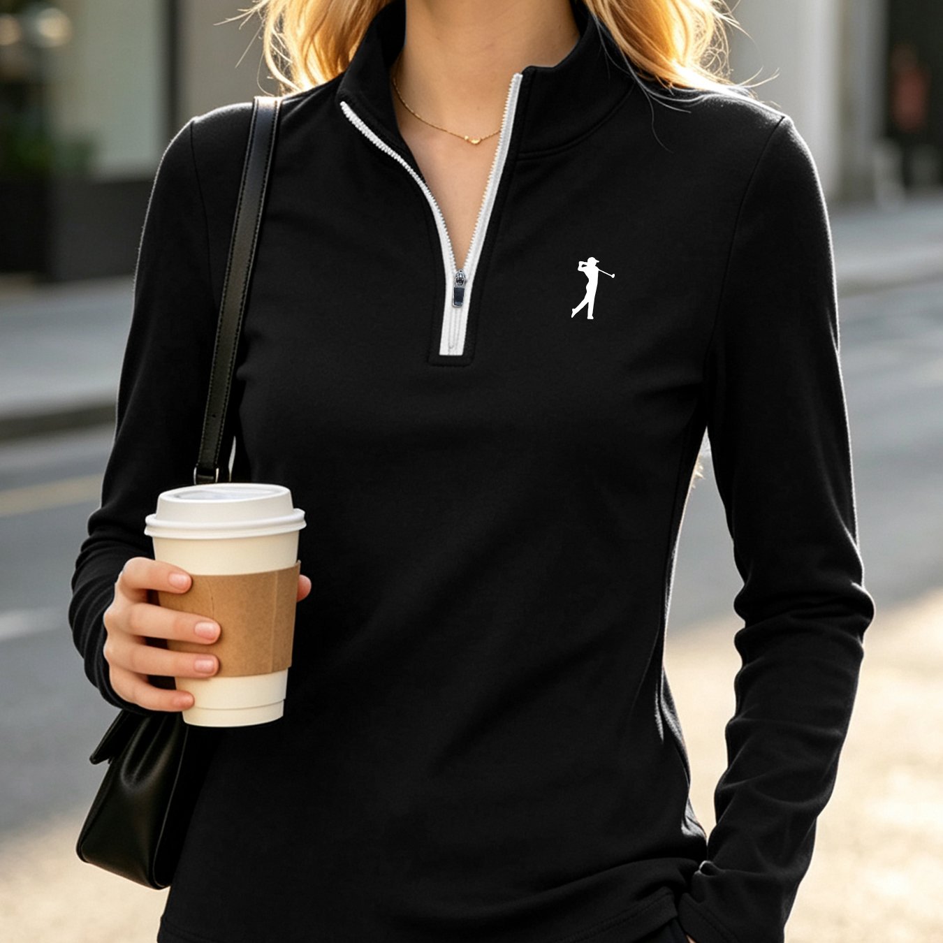 TEMU Sport Silhouette Print Half-, Casual Outdoor Solid Color Slim Fit Versatile Daily Long-sleeve Shirt