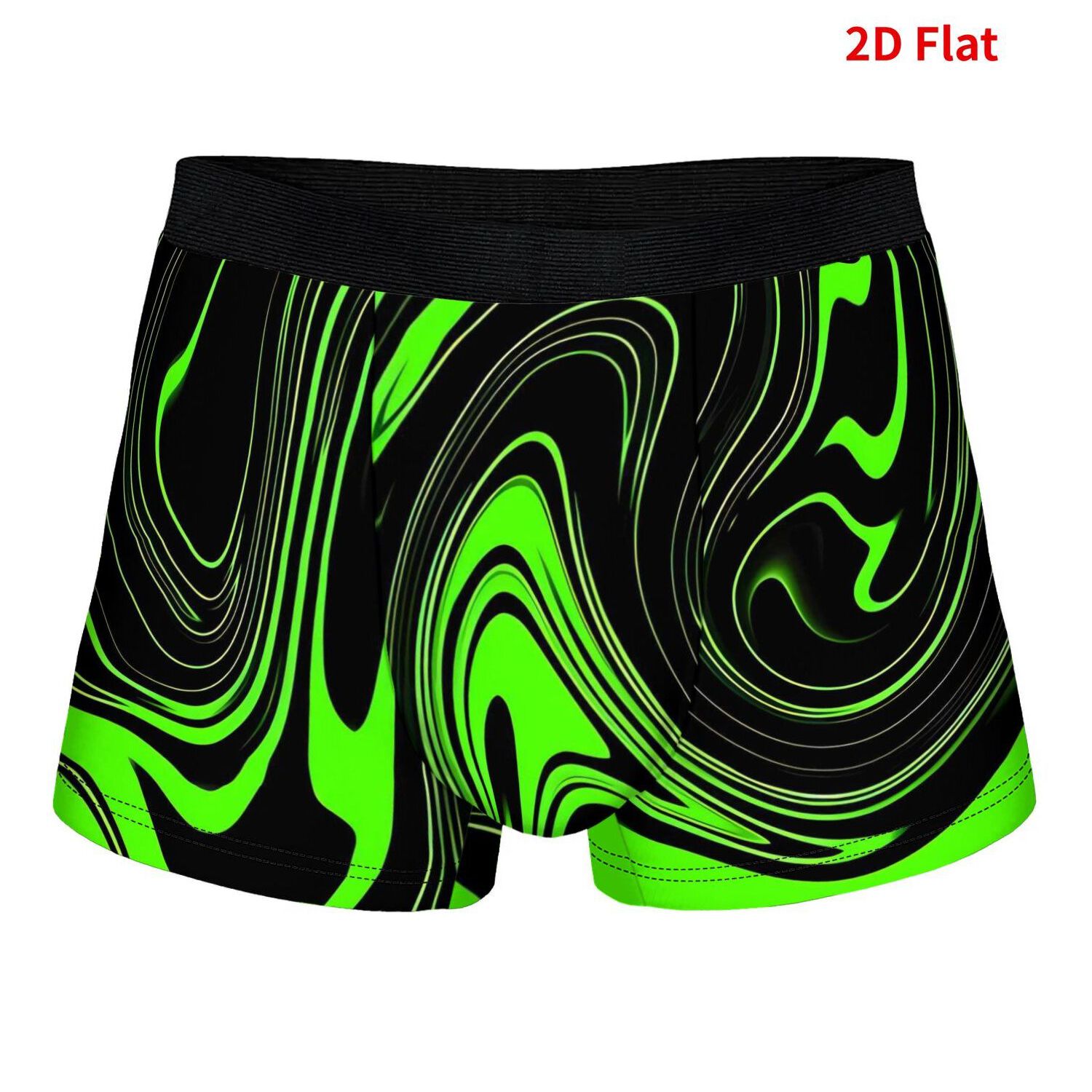 TEMU Neon Green Mud 1pc Underwear Stretchable Stylish 2d Print Design Gift For Men
