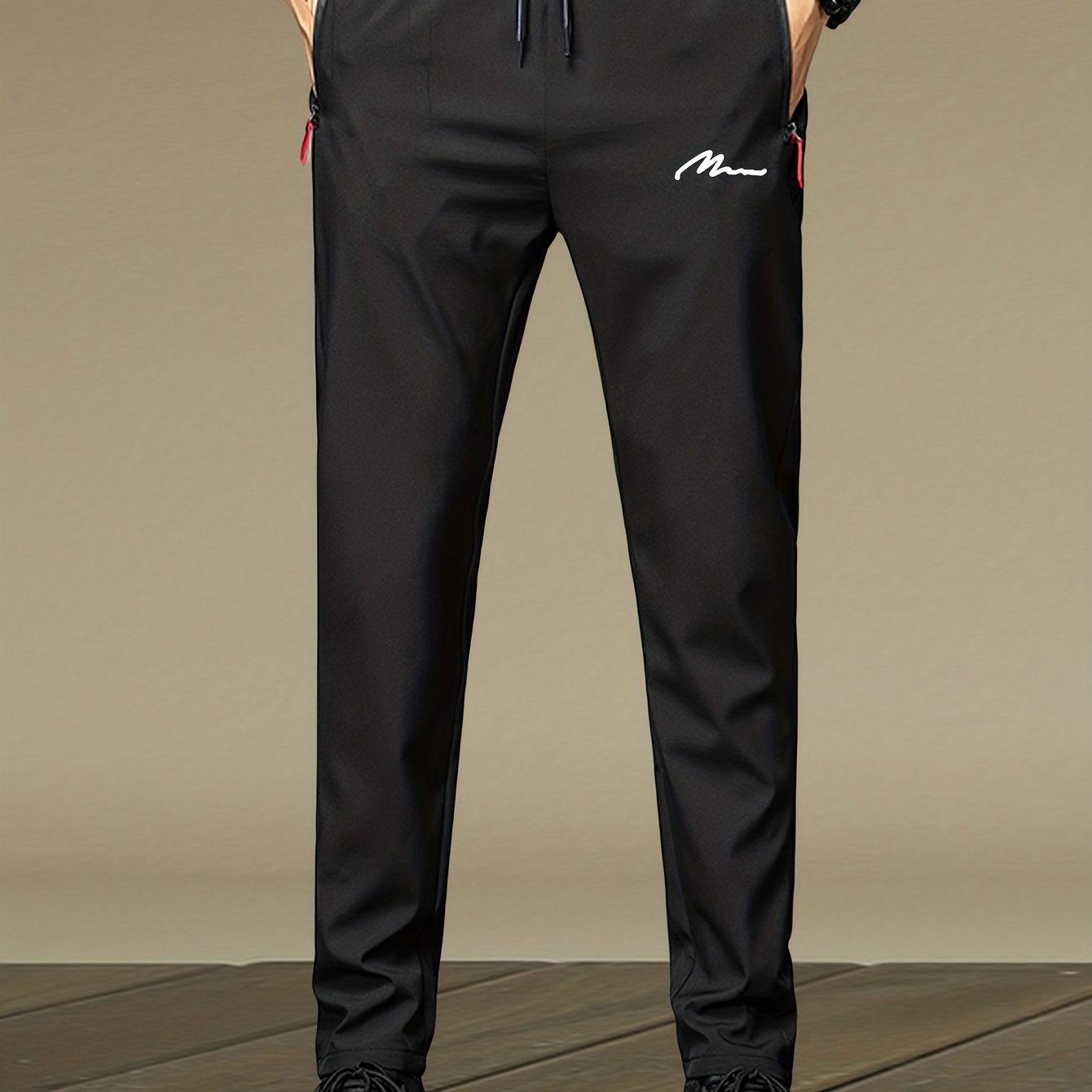 E-shop Herren Freizeithose, Jogginghose, Sporthose, Herrenhose, Herrenbekleidung, mit Reißverschlusstaschen, modische Drucke, atmungsaktives leichtes