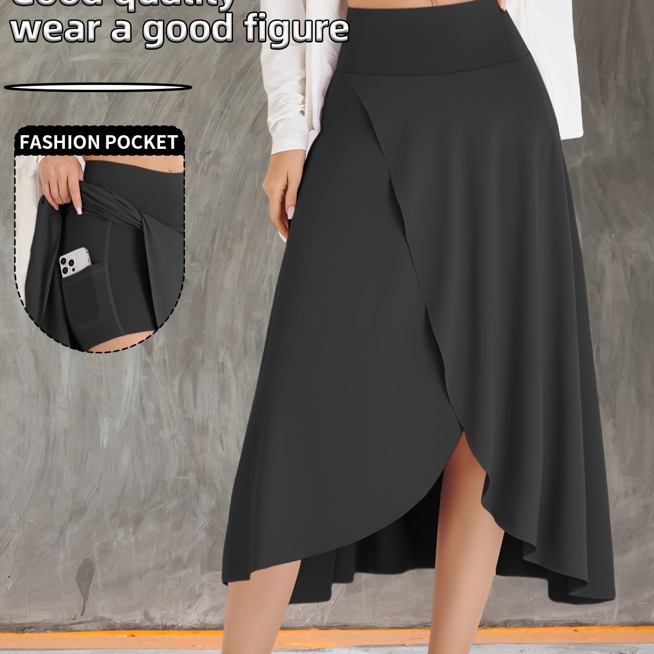Women's Fashion Sports Yoga Skort, Fitness Outdoor Sports Skort, Tummy Control Lifting Compression Fitted Comfortable Sweat-wicking Breathable Casual Skort