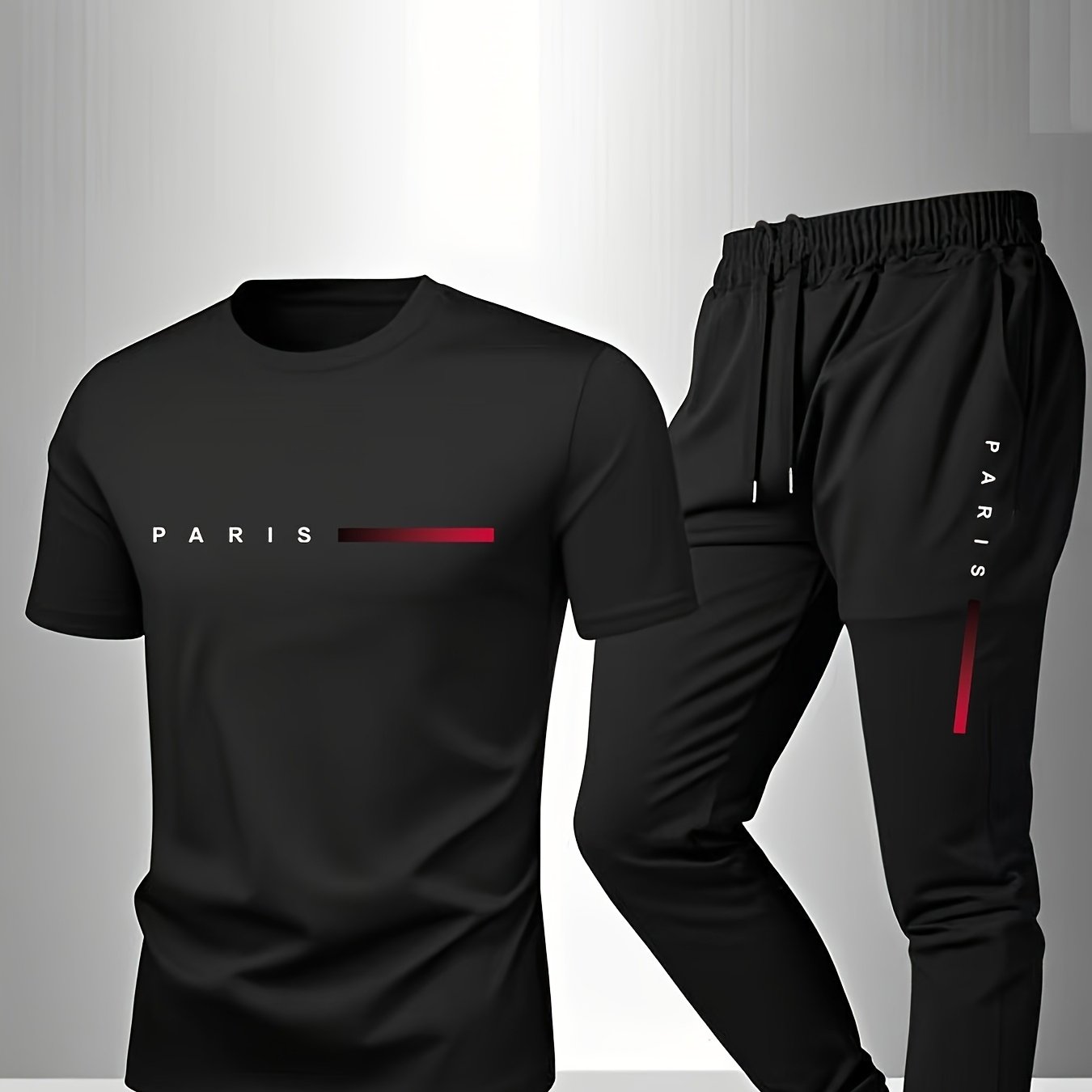 TEMU Men's Casual Homewear Suit Fashion Logo Pajamas Gift