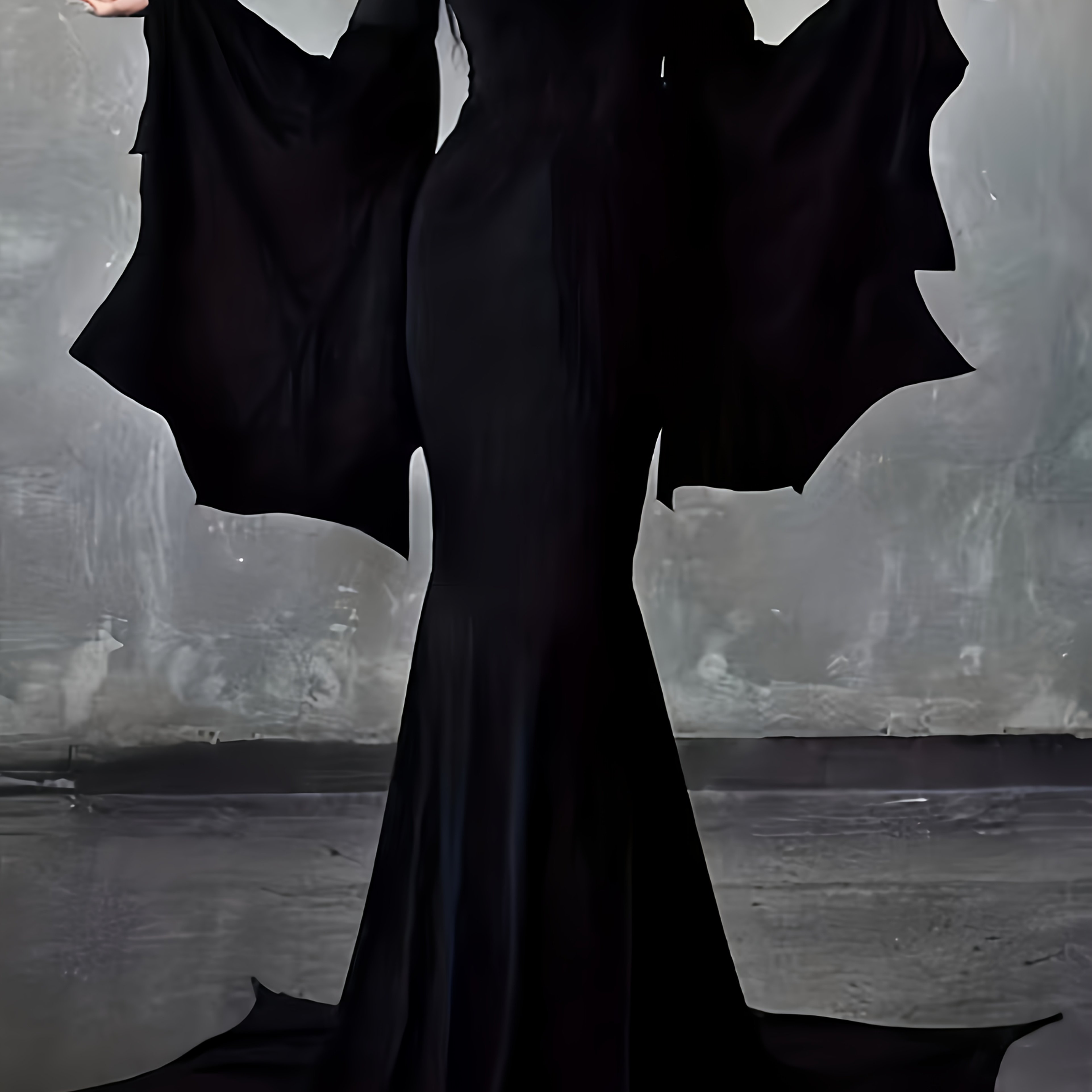 TEMU Robe de sirène gothique d'Halloween à épaules dénudées, manches chauve-souris - Robe longue de cérémonie, , vêtement - Robe gothique vintage,