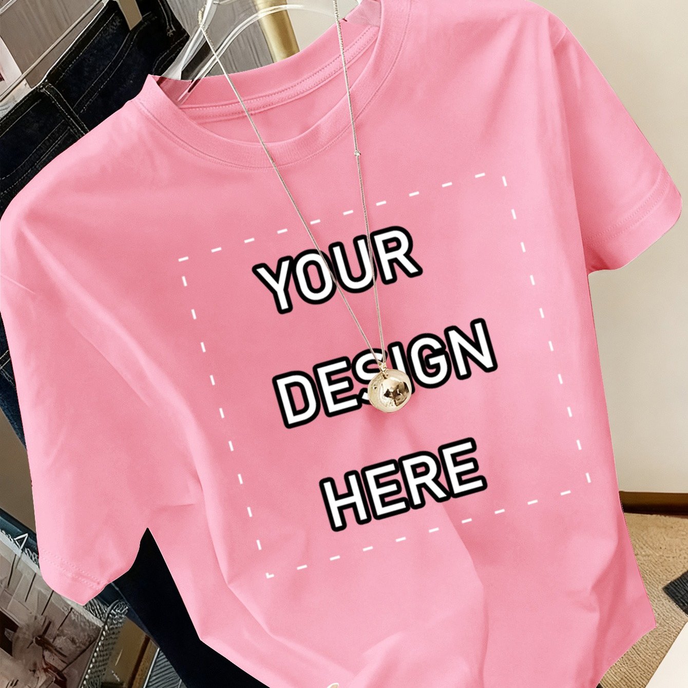 TEMU Plus Size, Personalized Customized T-shirt, Women's Top, Customizable With Photos/logo/patterns/text, Etc., Team Wear, Family Outfits, Couple