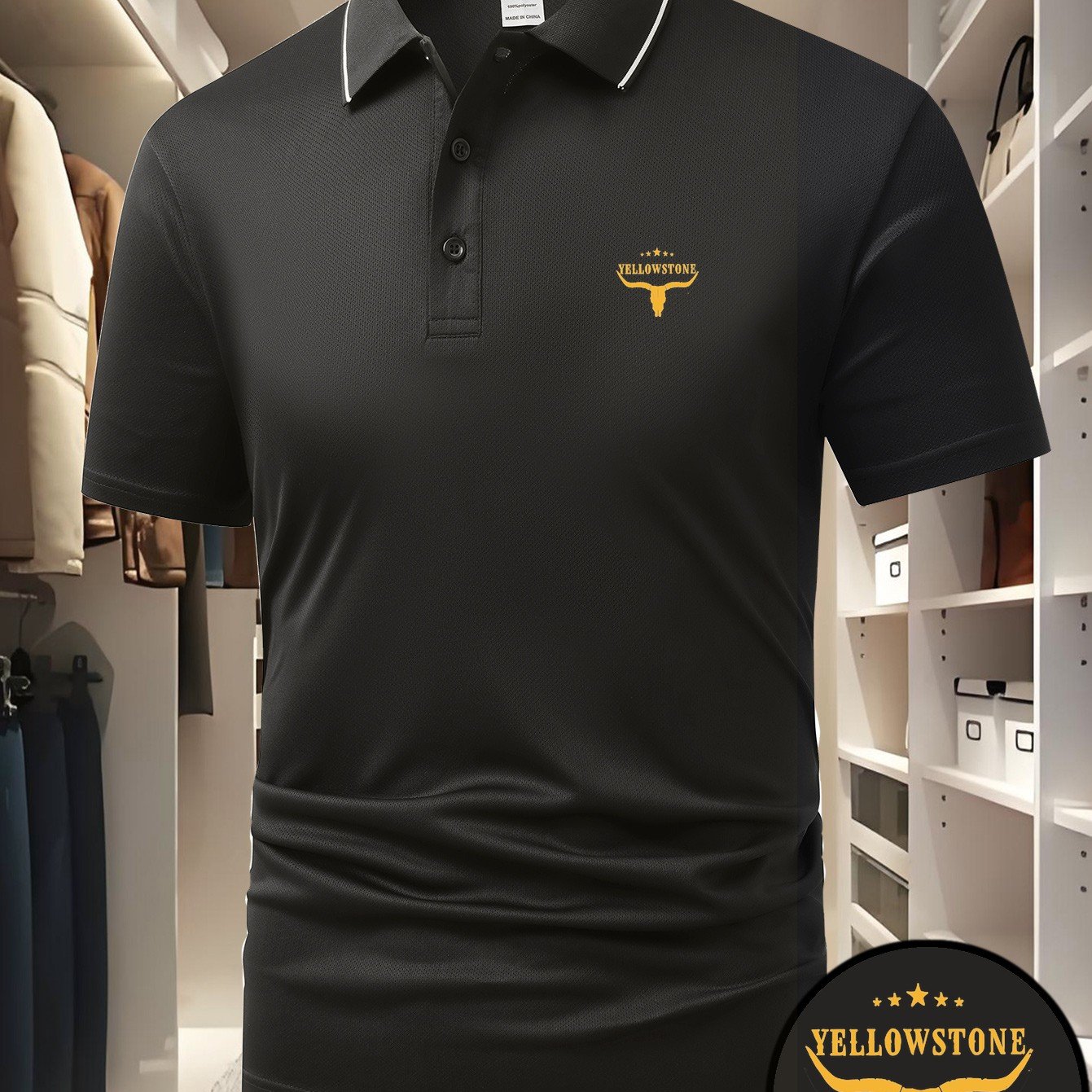 TEMU Letter Print Henley Shirt, Versatile , Summer Short-sleeve Sport Shirt, Lapel Casual Shirt, Suitable For Outdoor Vacations, Leisure, And Other