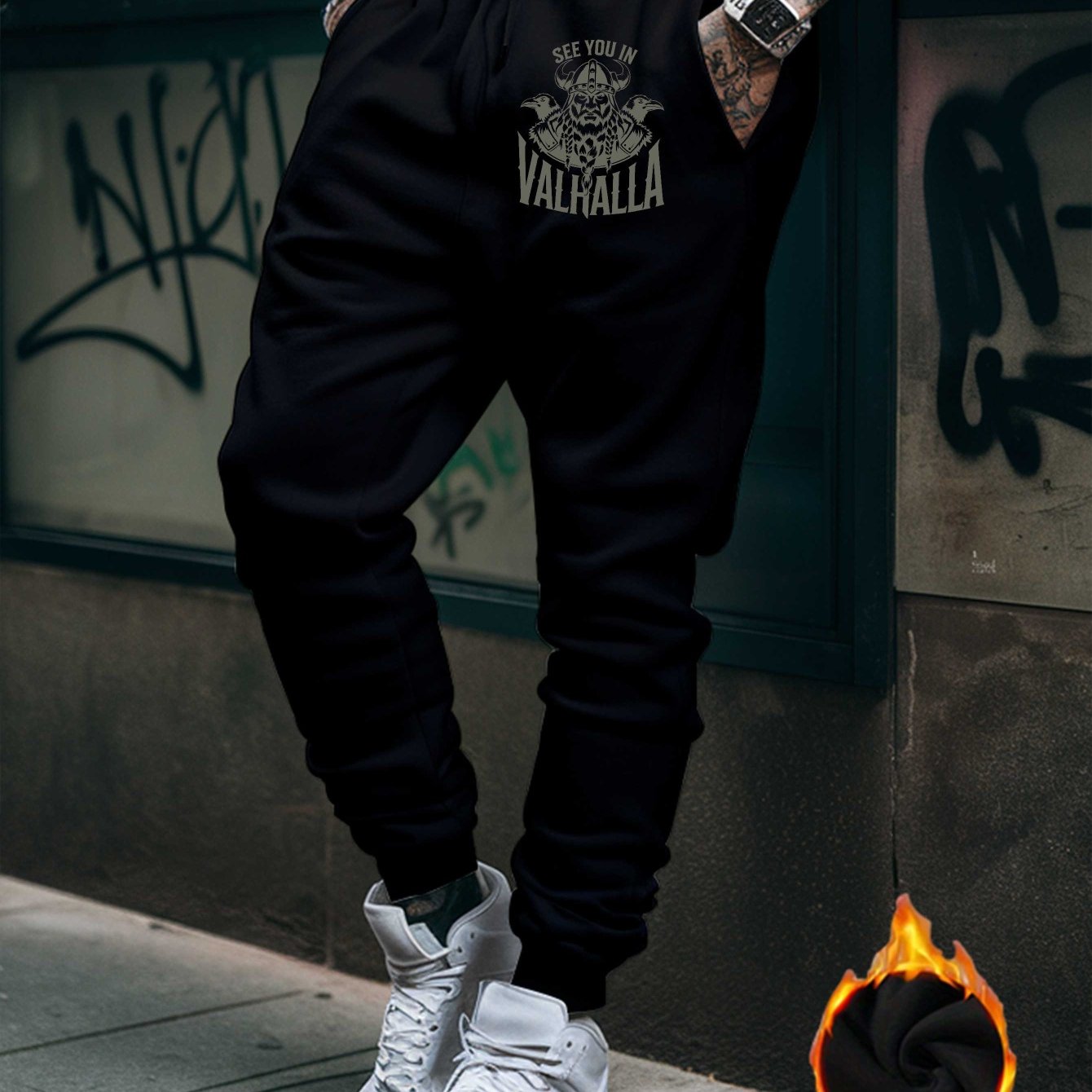 TEMU In Sweatpants For Men, Teenagers, Trousers, Male Students, American Trendy Brand Printing, Men's Loose, Enlarged Sports Pants, Plus Size