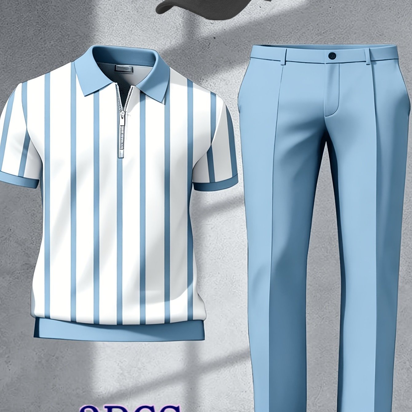 Sports Men's Casual Suits: And , Men's Universal Short-sleeved Casual Sports Style Shirt + Pants + Hat. Suitable For Golf, Sports, Running And Other Occasions. In A Of Colors Valentine's Day Gifts