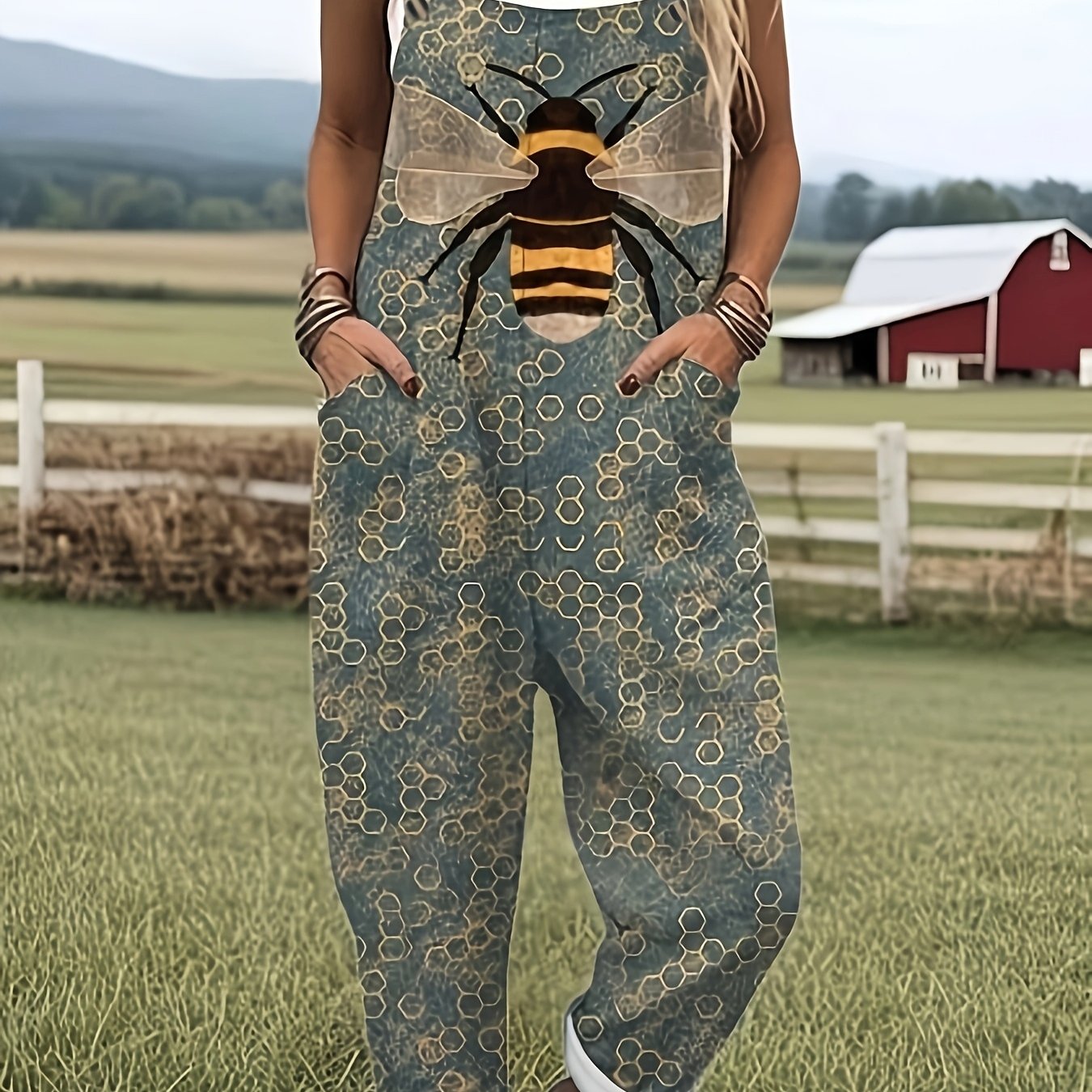 Women' Size Overall Jumpsuit, Size S-2xl Loose-fitting Pocket Adjustable Suspender Pants-d53