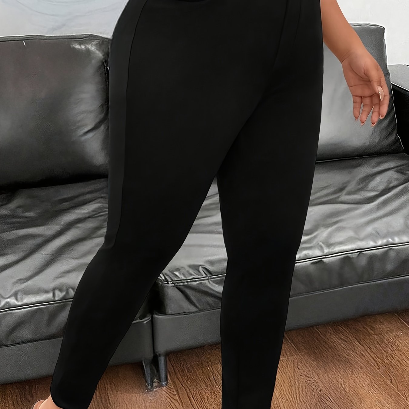 Plus Size - Plus Size - Style New High-waist Straight Casual Pants Stretch Women's Trousers