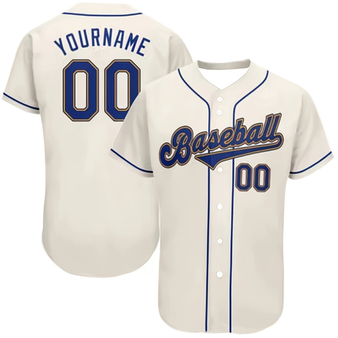 TEMU Vintage Color-block Casual Sport Men's Custom Baseball Jacket, Personalized Baseball Letter And Number, Durable, Casual And Stylish