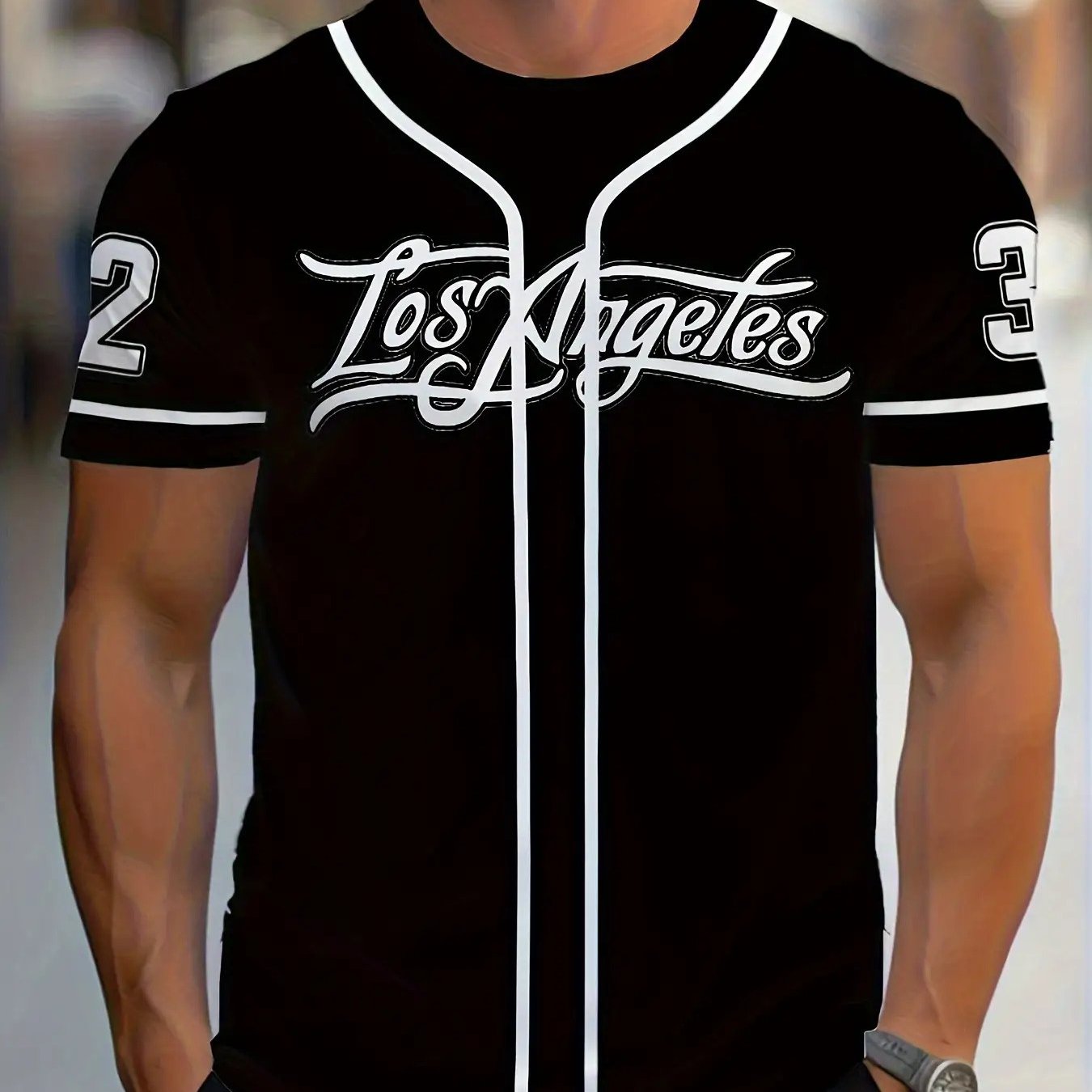 TEMU Men's Los Angeles Pattern Sleeveless Vest - Polyester Fiber Street Style T-shirt, 3d Print, Breathable Summer Fitness And Casual Wear, Men' Size