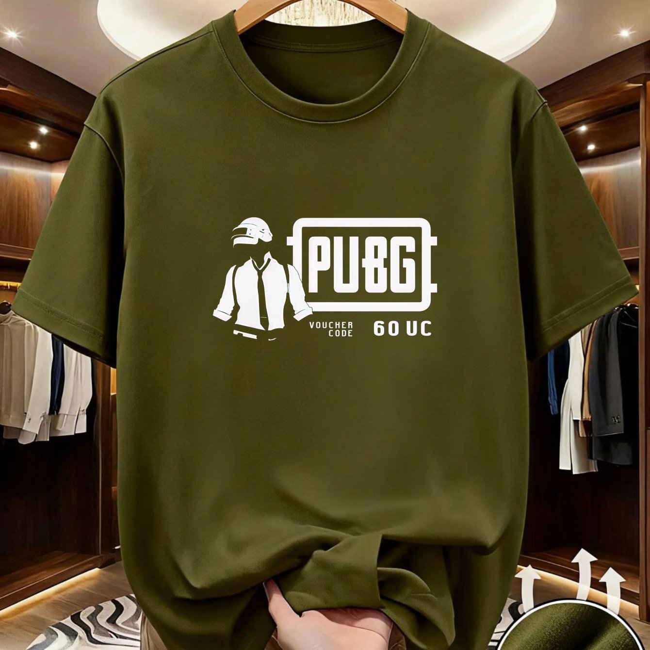 TEMU Men's T-shirt 60 Uc Graphic Summer Wear For Gaming Fans Outdoor Activities And Daily Use