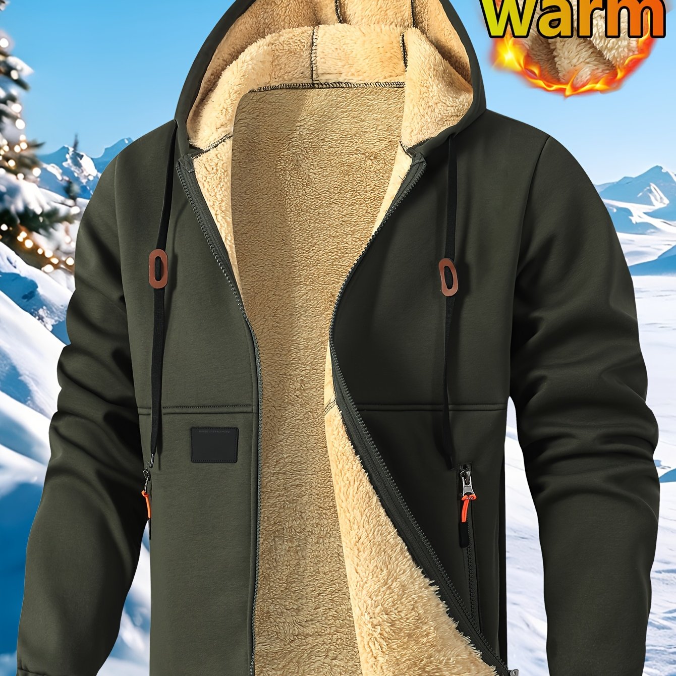 TEMU Cardigan da con cappuccio in pile , felpa con cappuccio e in pile, felpa con cappuccio e coulisse , abbigliamento da e inverno, felpa casual da