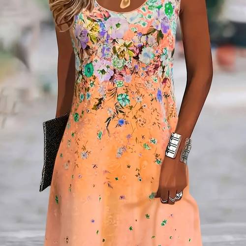 womens summer dresses 2025 fashion vacation beach sleeveless long skirt casual wear