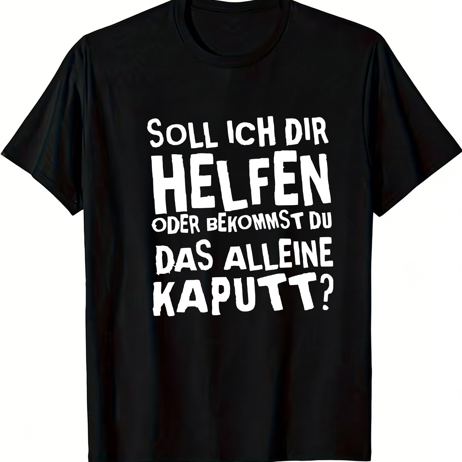 TEMU Men's Summer T-shirts, Comfortable, Breathable, And Quick-drying Adult T-shirts, German Sarcastic And Humorous Slogan Adult T-shirts, Presented