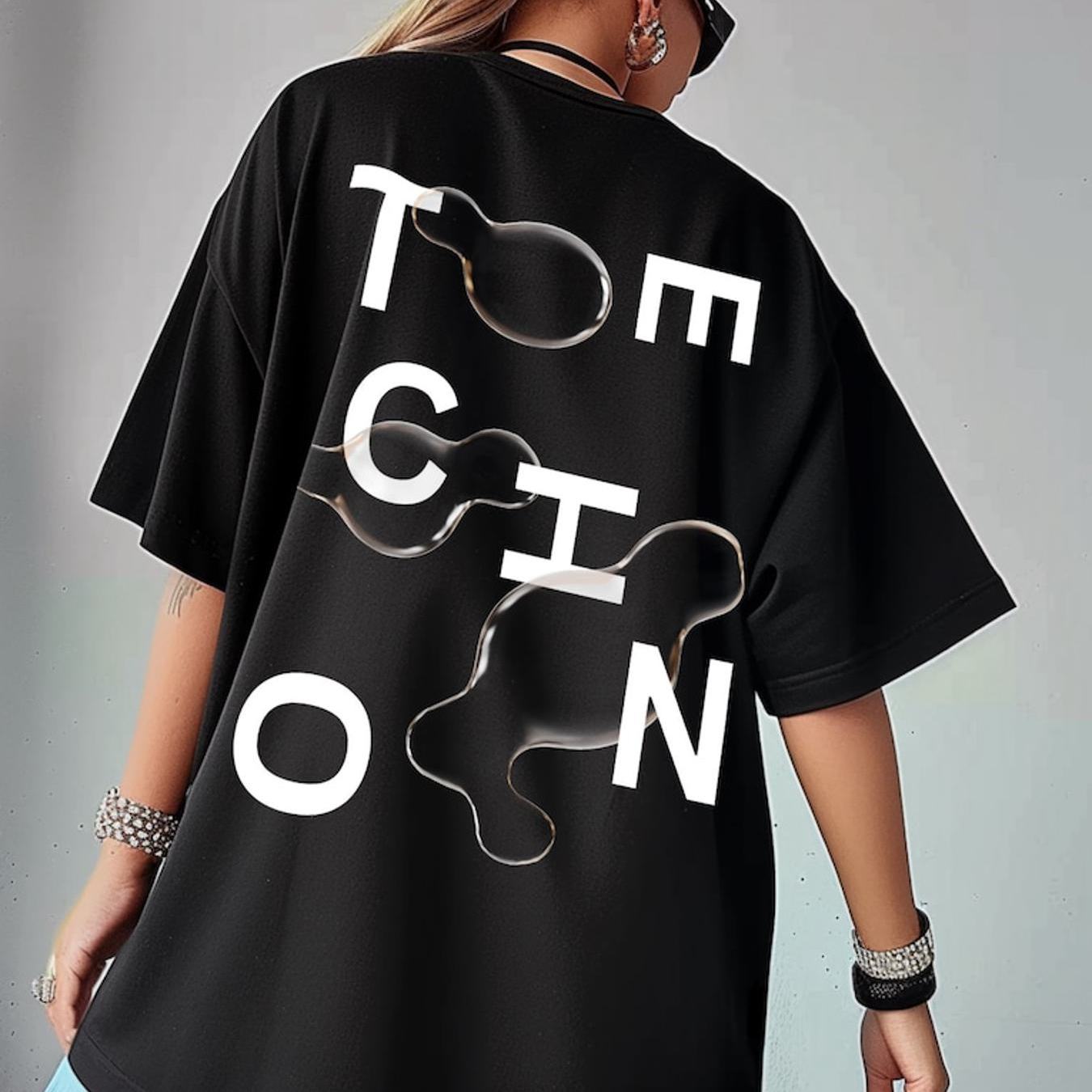Shirt Techno Festival Rave Edm Merch T Dnb Graphic | Casual Crew Neck, Stretch Fabric, Regular Fit, Print Pattern, Perfect For Men