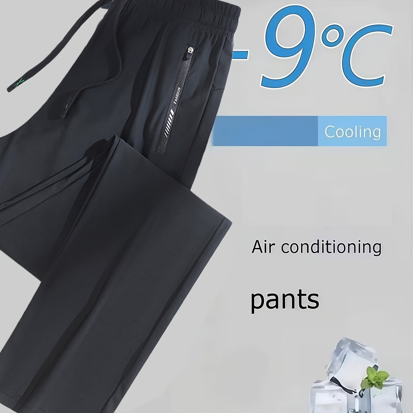 Image of Plus Size, 1pc Women's Plus Size Elastic Waist Casual Pants, Summer Stretch Fabric Fashion S Trousers