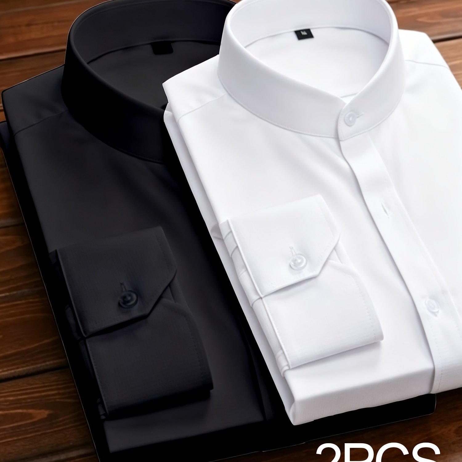Men's Collar Plus Size Shirt 2pcs Set, 2xl To 6xl Plus Size, Commuting Casual Shirt, Light Business Men's Plus Size Formal Outdoor Sports Breathable Plus Size Collar Shirt, Elastic Plus Size Not Tight