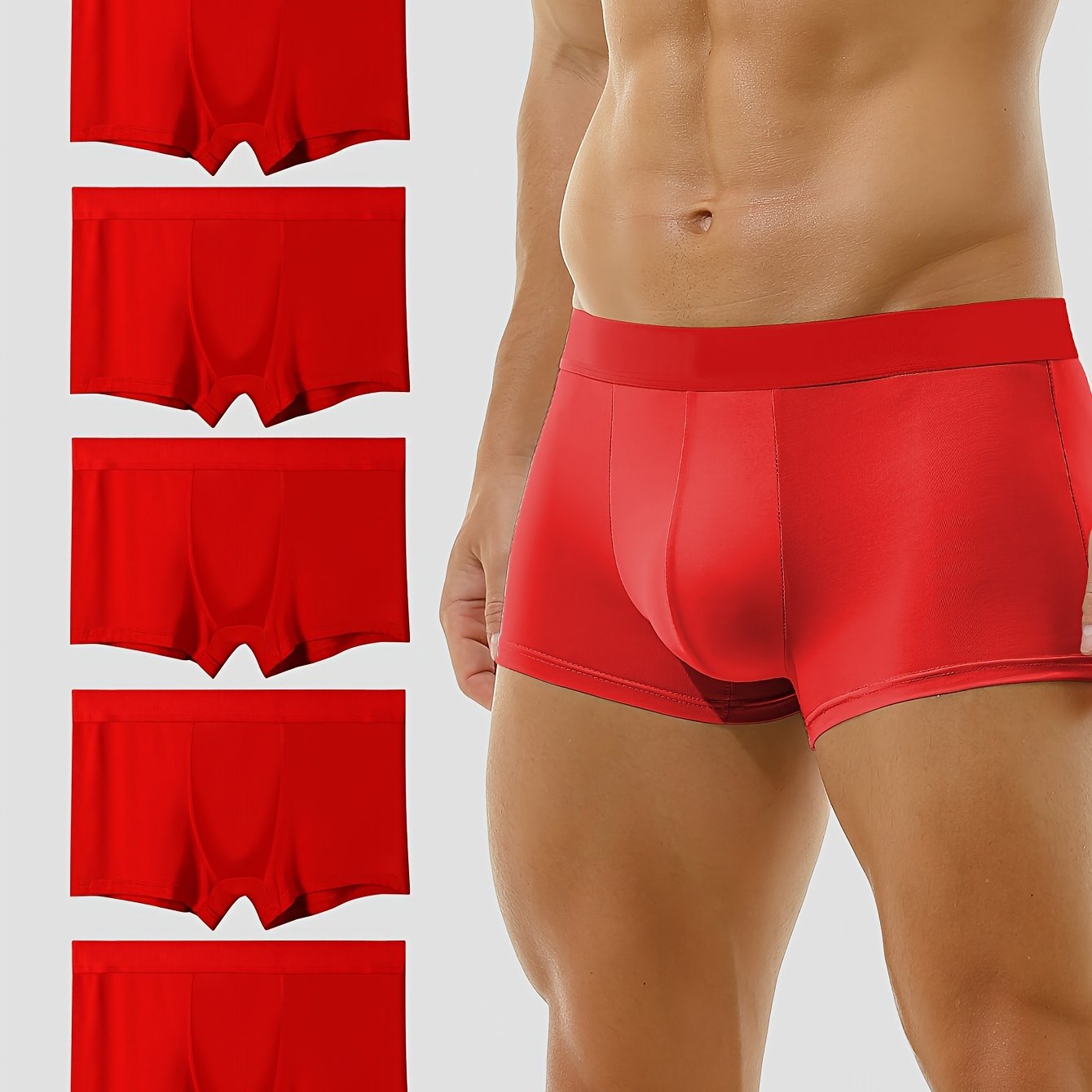 5-pack Men's Underwear, Cotton Pure Cotton Men's Briefs, Breathable Thin Boxer Briefs, Sports Summer Men's Boxer Shorts, Men's Underwear, Men's Boxer Briefs, Men's Boxer Underwear