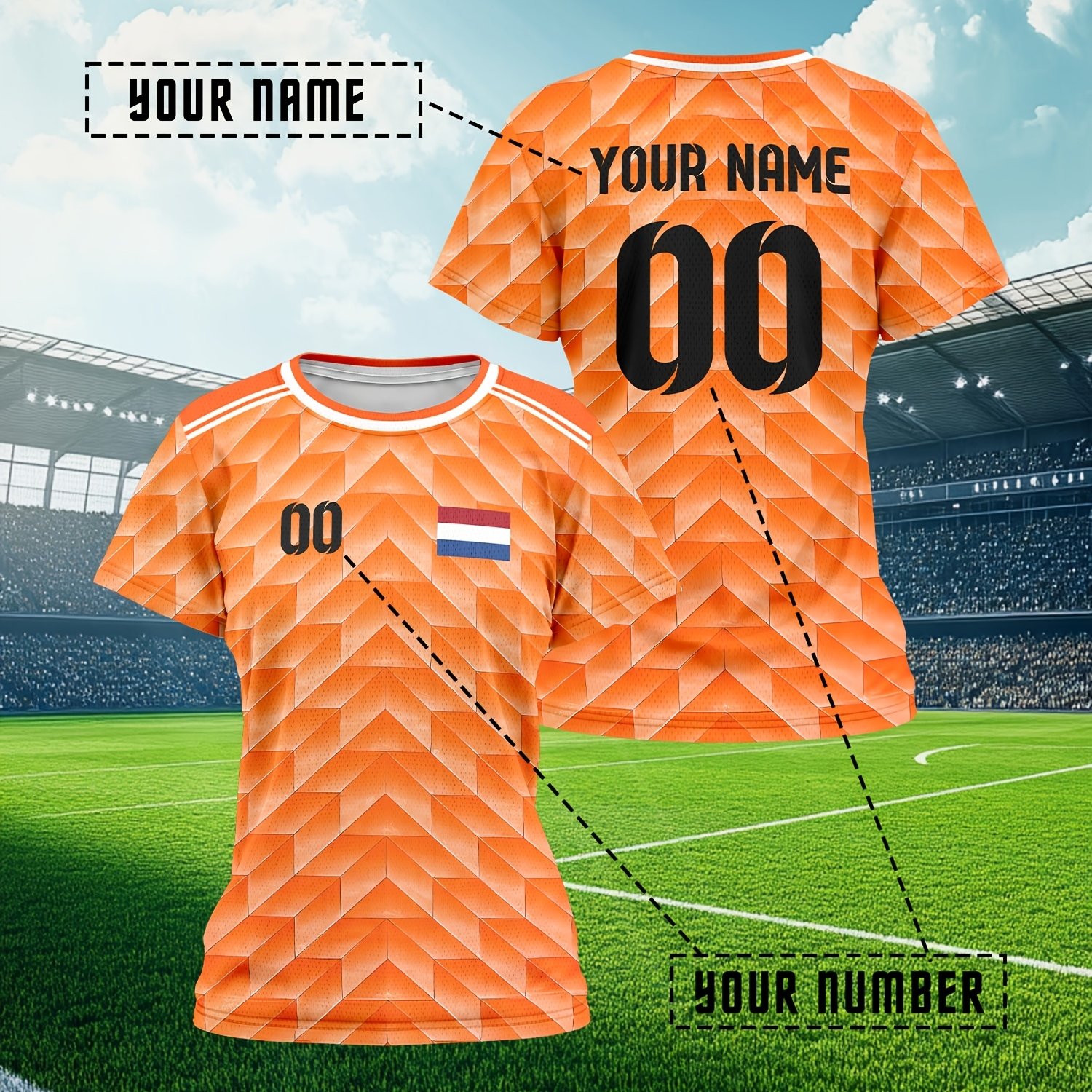 TEMU Europe And Custom Name And Number Ladies T-shirt Football Shirt Jacket Team Exercise Fitness Comfortable, Breathable And Quick-drying Daily