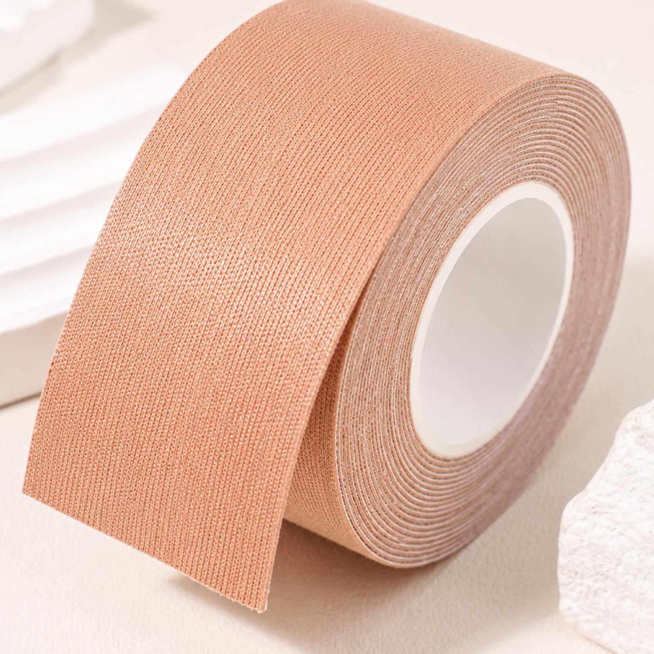 Image of Elastic Body Tape For Lifting Support, Invisible Nude Adhesive Tape For Backless Outfits, Breathable Fabric Tape With , Ideal For Weddings Parties And Daily Use.