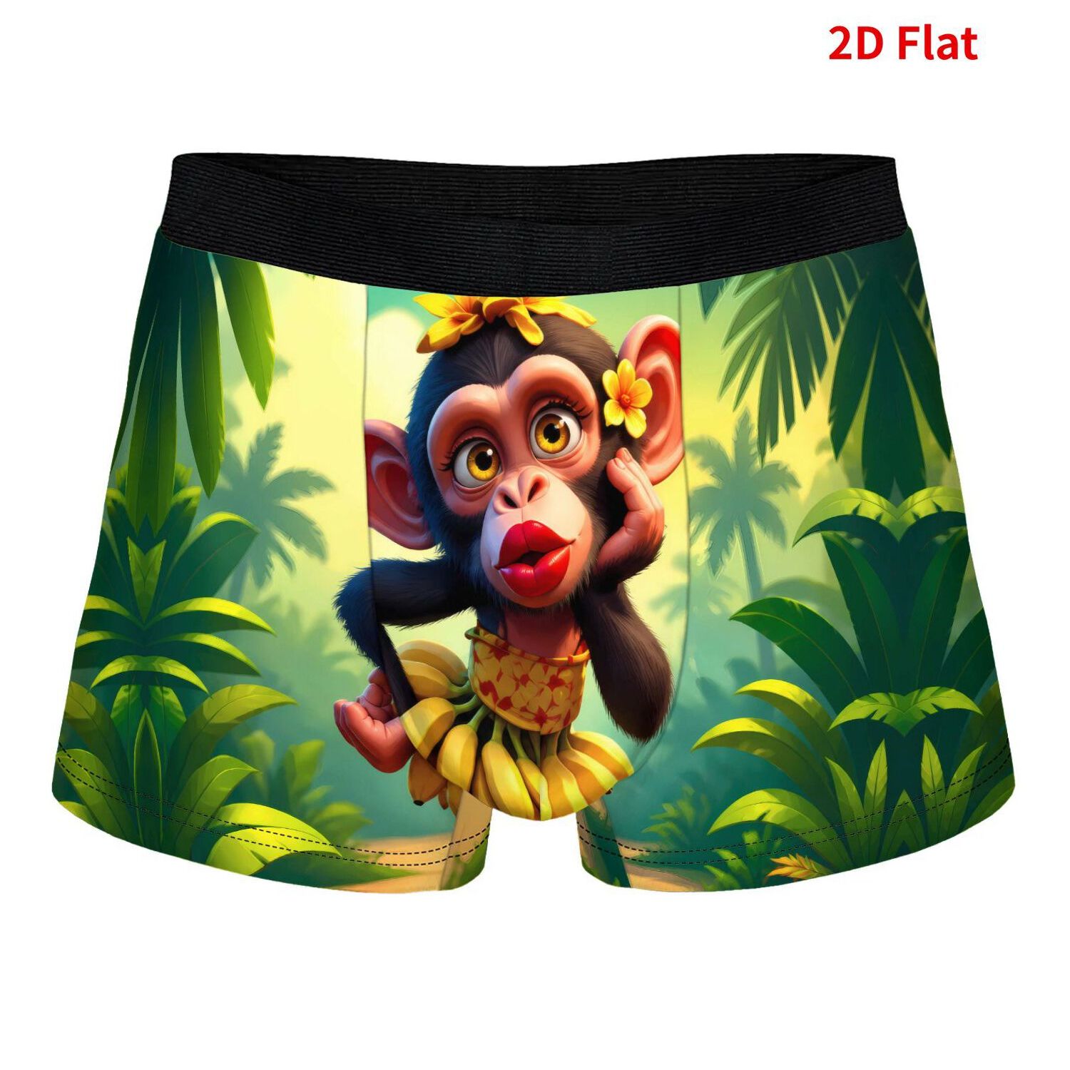 TEMU 2d Print Design Banana Men's Graffiti Underwear, Comfortable Underwear With Print Design, Machine Washable, Design, As A Gift