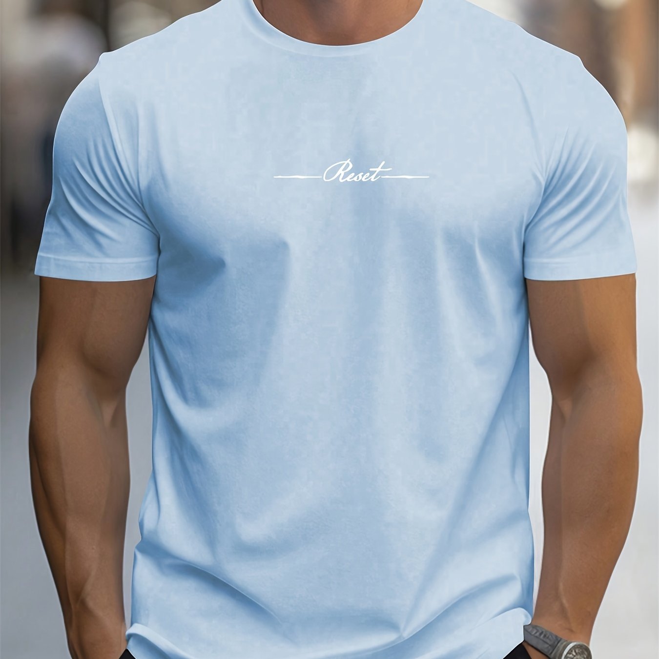 Men's Reset Pattern Summer Casual Short-sleeve T-shirt