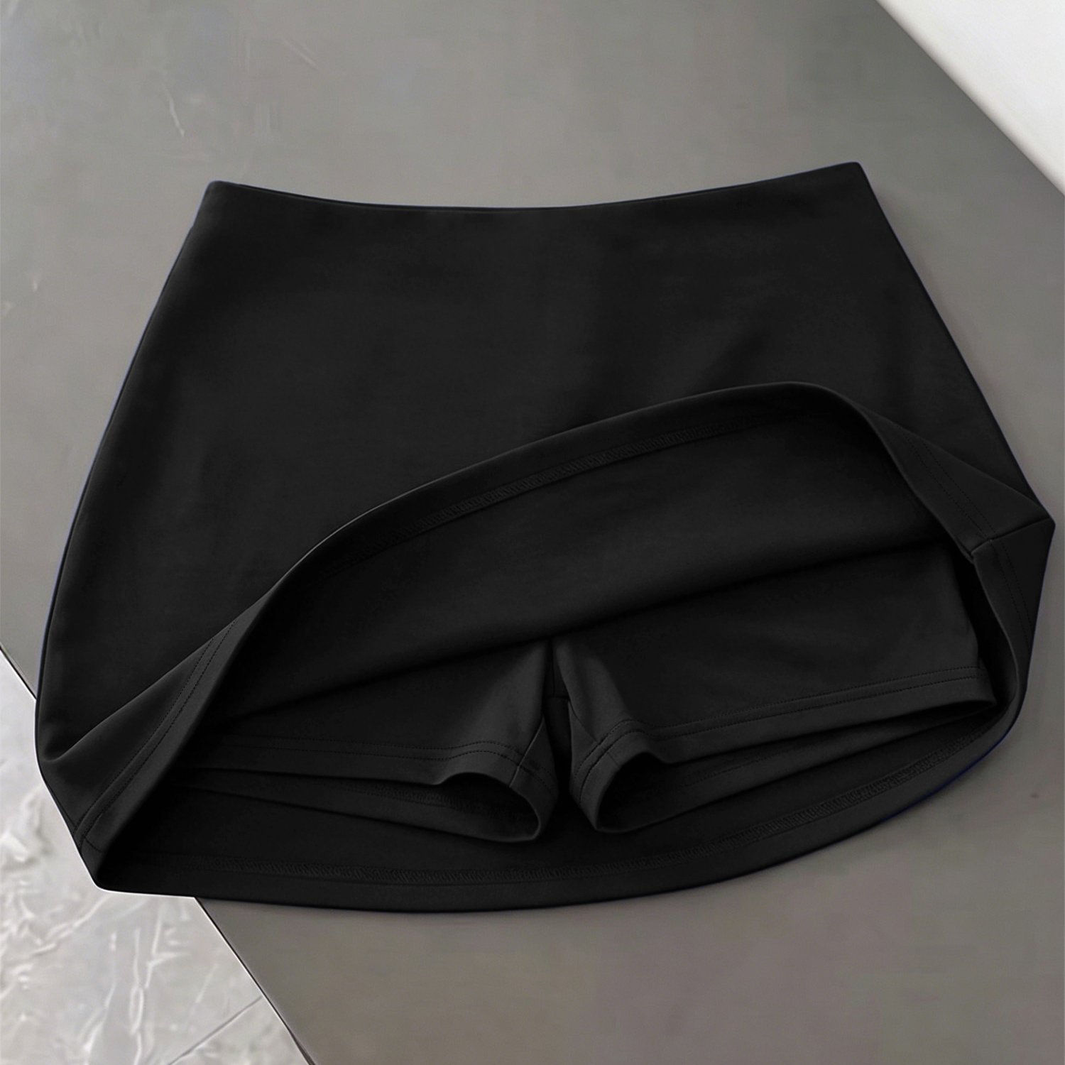 TEMU Falda corta sexy , cintura elástica transpirable que la cintura con bragas , ajustada al cuerpo realza las curvas, ideal para citas y uso