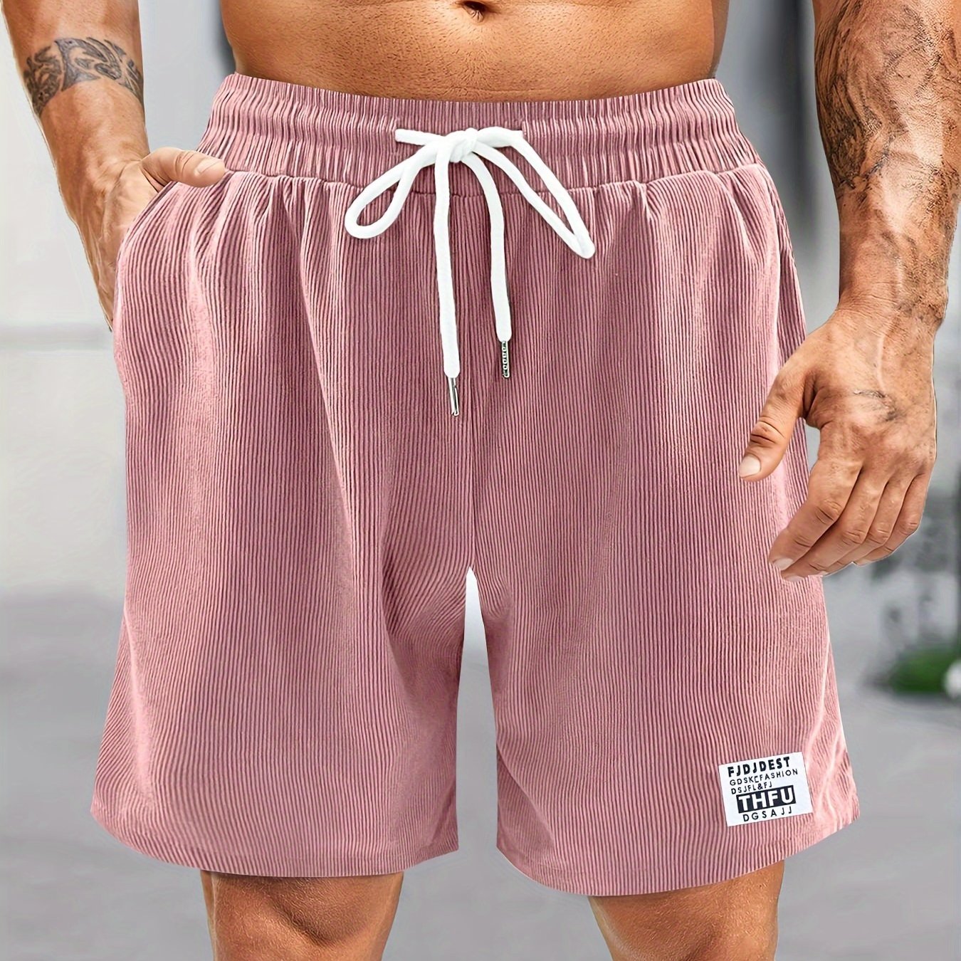 Amy Coulee Cord Shorts Herren - Baumwolle 5,5 Zoll Mit Elastischem Bund