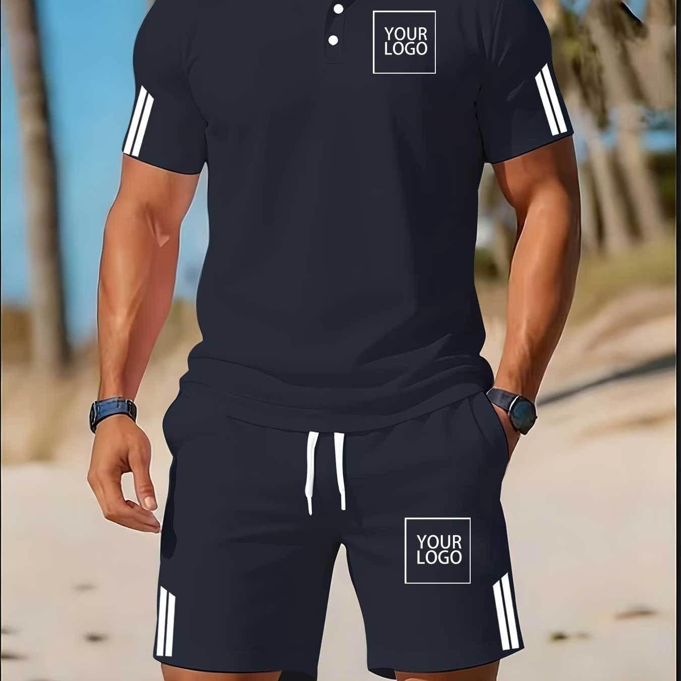 TEMU Men's Logo, Picture Trendy Print Set