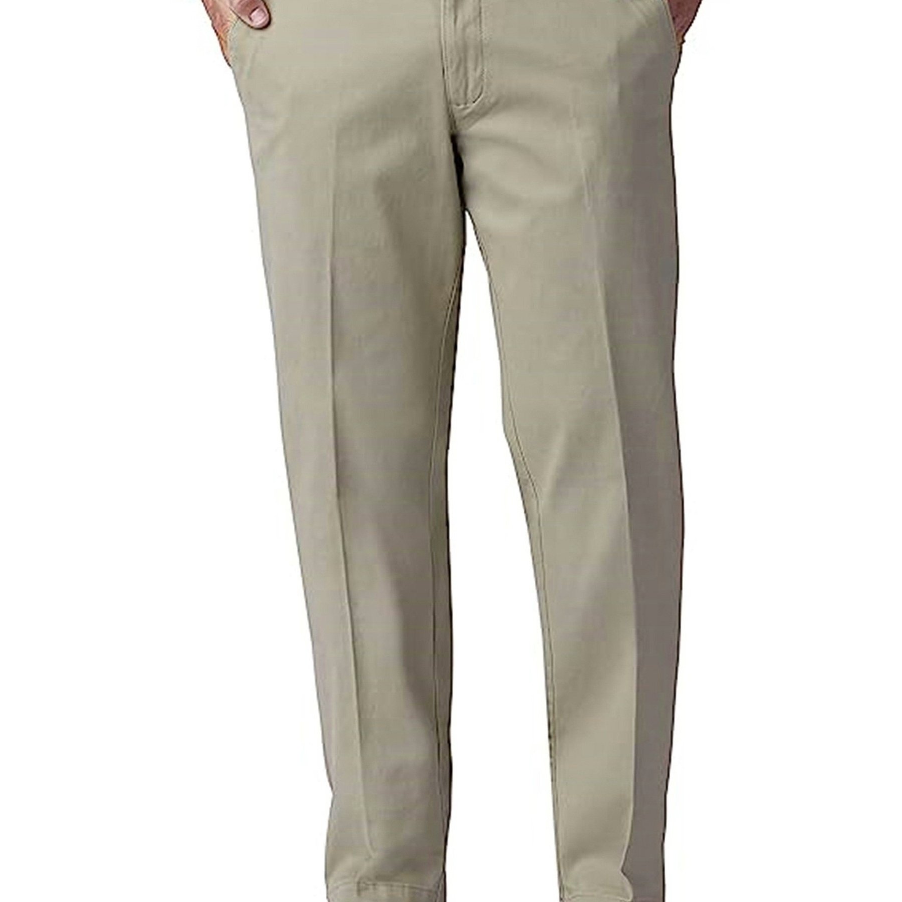 Plus Size Men's Solid Pants Mature Spring Summer Pants Big - Temu