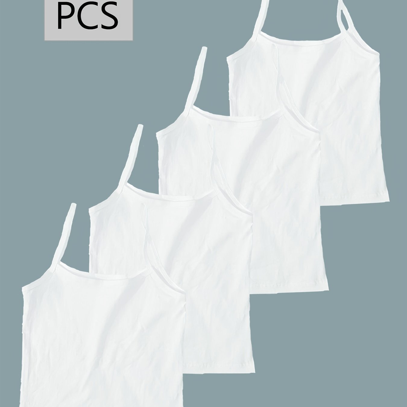 4-pc Of Breathable Camisole Underwear For Girls' Development Period, Sports Vest, Girls' Underwear, Bra, Vest Suitable For 5-16y, For Teenager, For Teenager