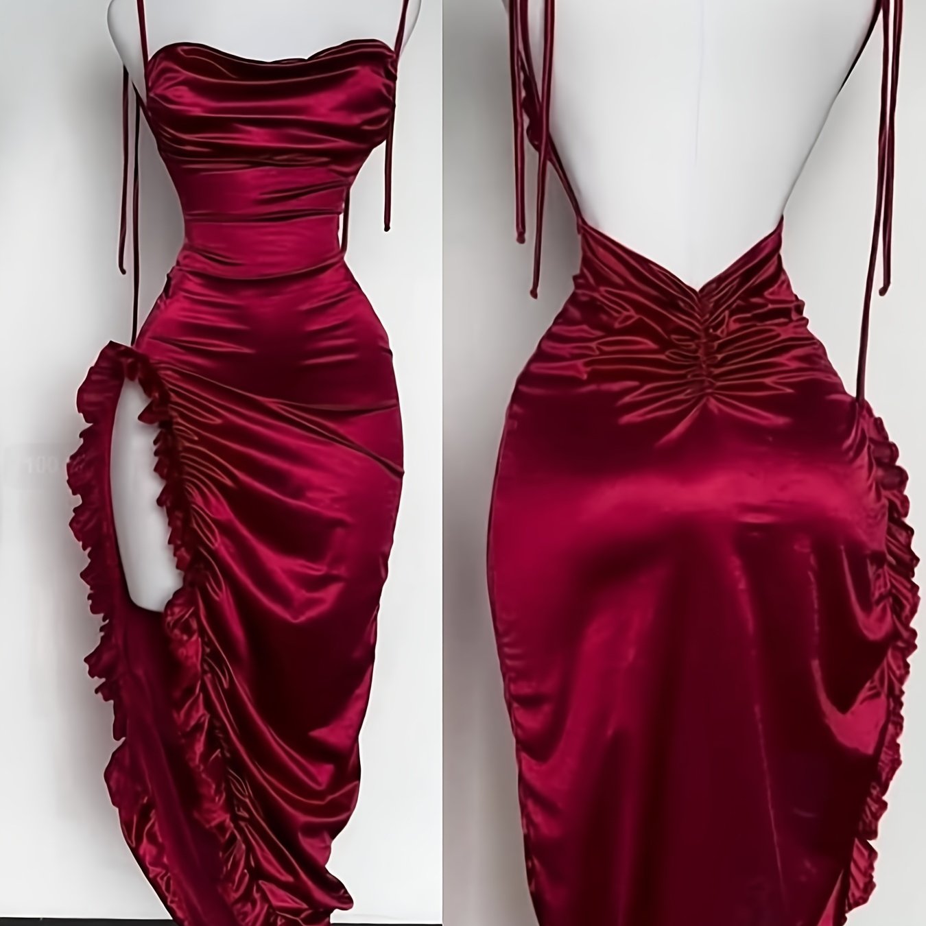 E-shop Y2K asymmetrisches Rüschenkleid, geeignet für Urlaubskleider, -Strandmode, hawaiianisches Musikfestival, tropische Urlaubsoutfits, Weihnachten,