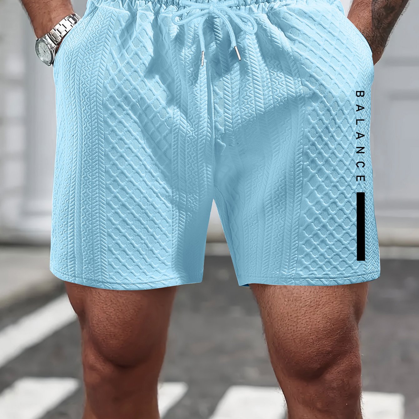 TEMU Short de sport décontracté à cordon de serrage pour l'entraînement de fitness air