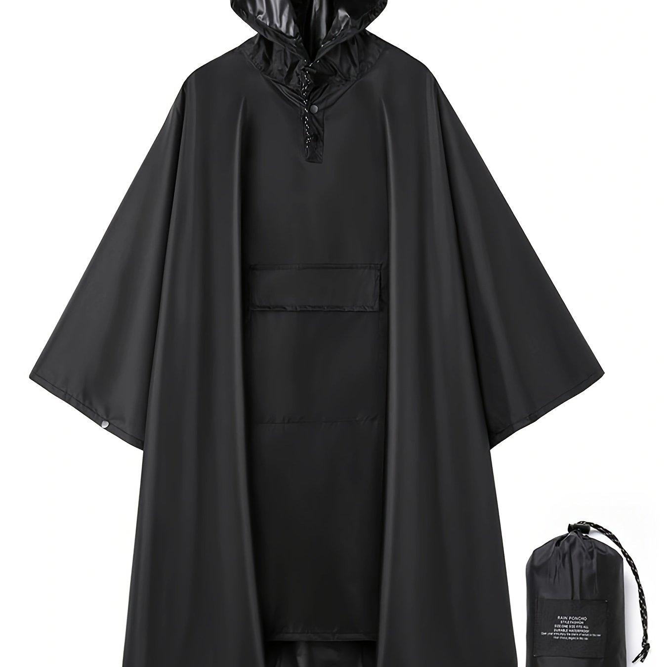 Lightweight Hooded Windproof Rain Poncho For Women Adult
