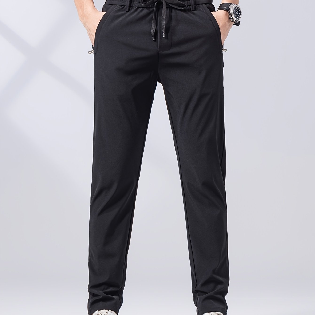 Image of Summer Lightweight Men's Sports Pants, Casual Versatile Stretch Quick-dry Long Pants, New Season