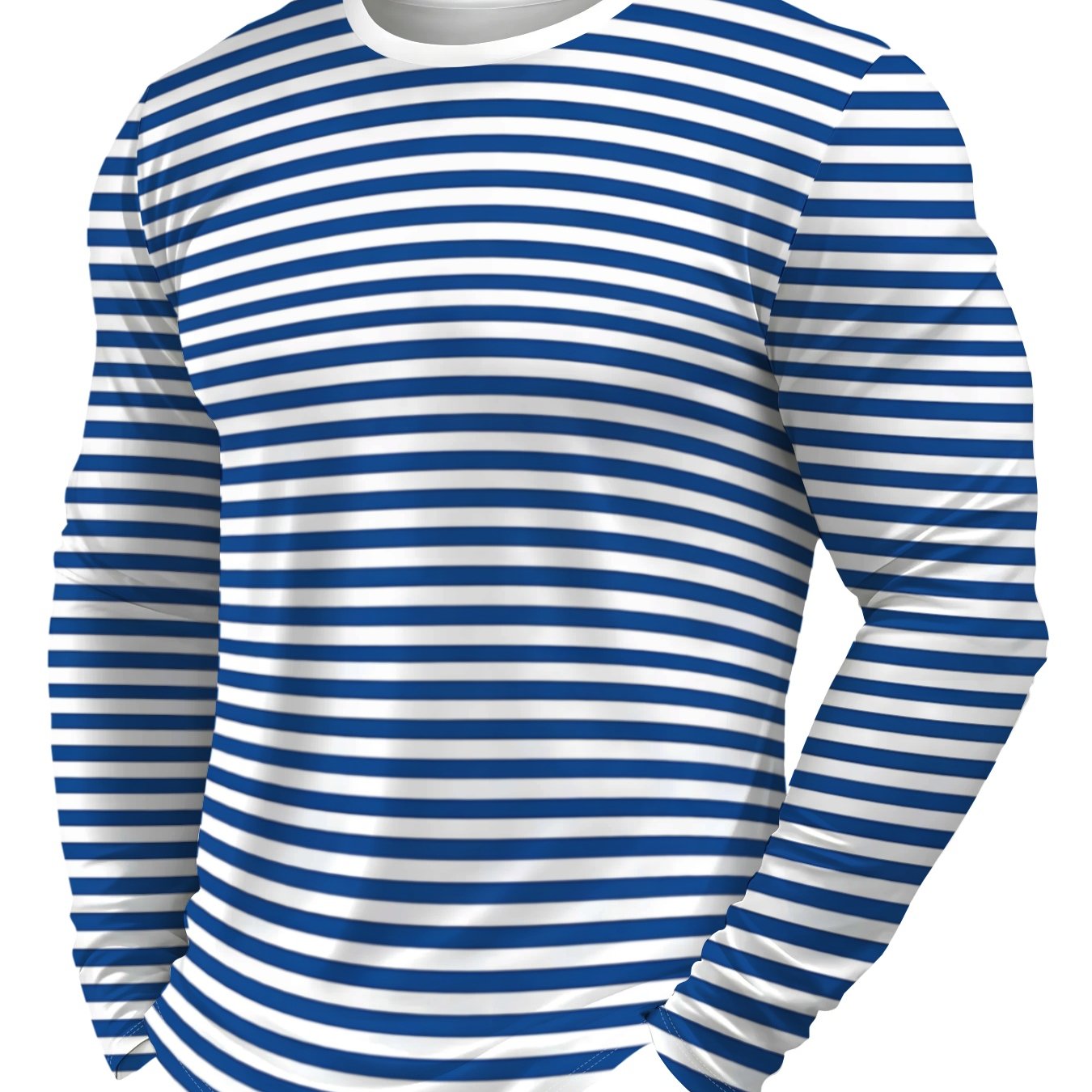 TEMU Fashionable Men's Long-sleeve T-shirt With A Regular Fit And Crew Neck, A Casual Is An Essential For Daily And A Comfortable T-shirt