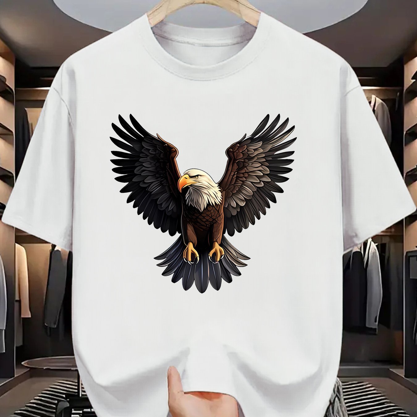 TEMU Trendy Printed T-shirts For Men, Regular Standard Fit Comfortable Short Sleeve Casual Tee, Versatile Outfit Top
