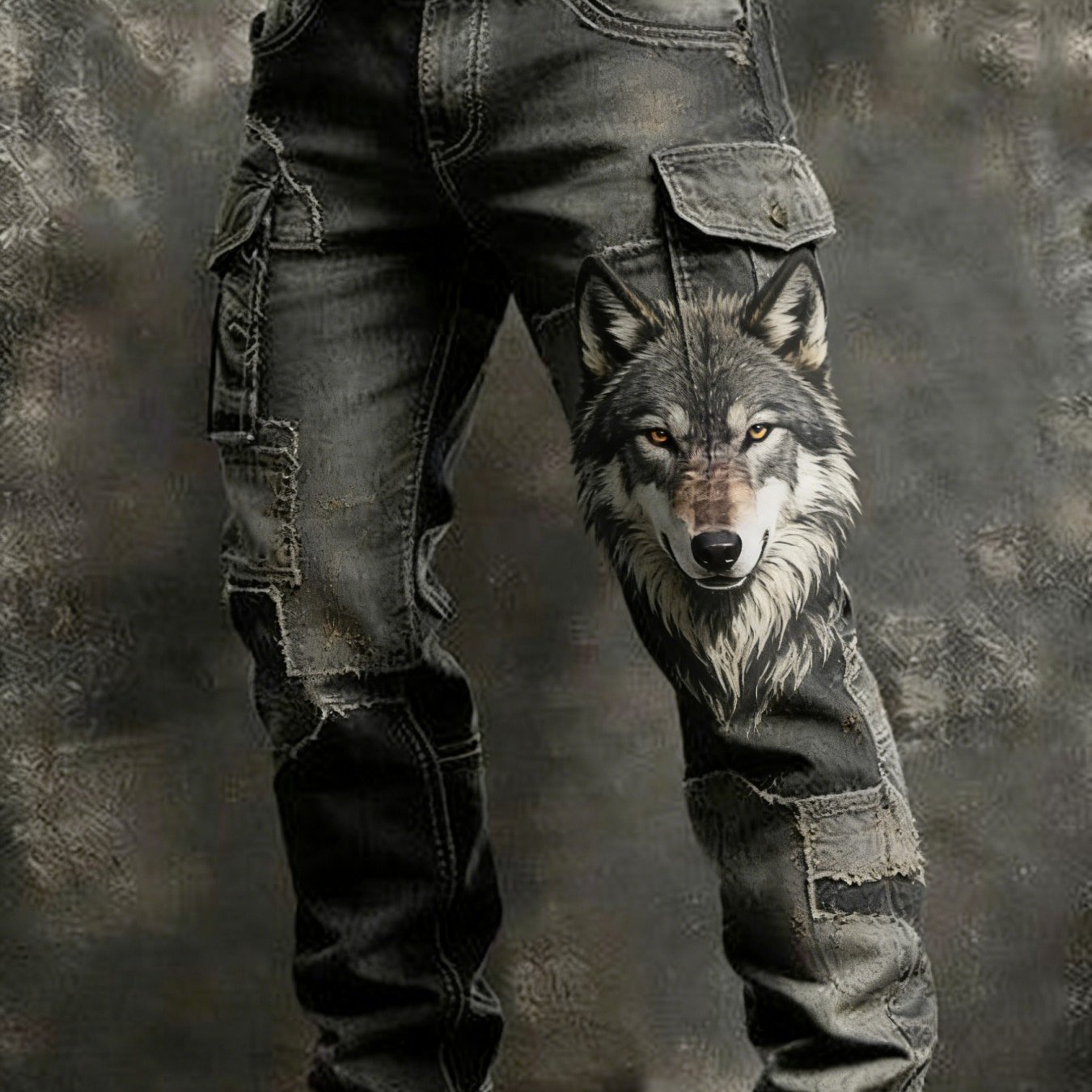 Image of 2026 Single-piece Men's Pants, New European And Printing, Fashion Trend Drawstring Overalls, Casual And Versatile Men's Pants, Suitable For , For Gifts
