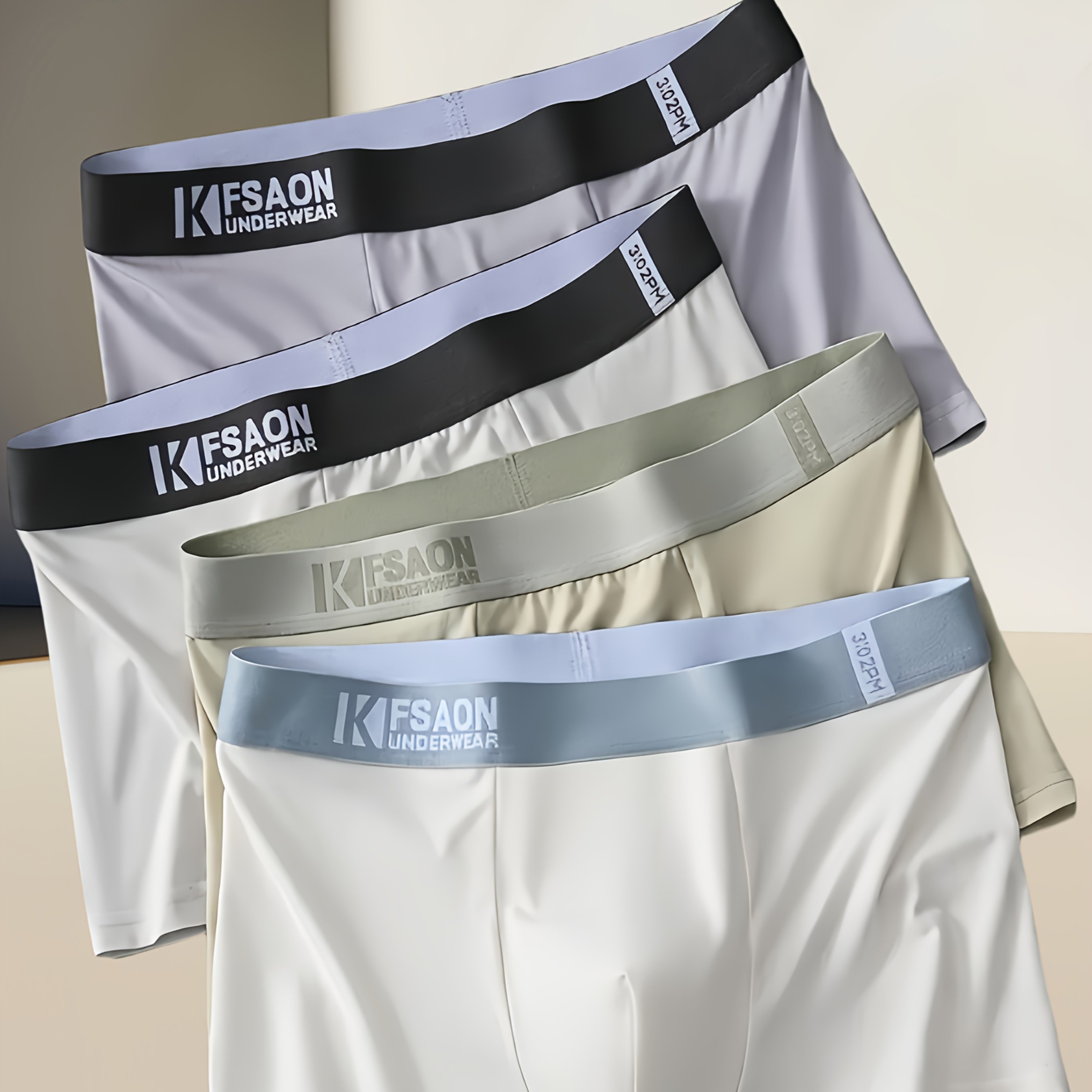 4--pc Kfsaon Men's Briefs - Breathable, Comfortable, And Elastic Flat Briefs, Suitable For Casual Sports - Soft