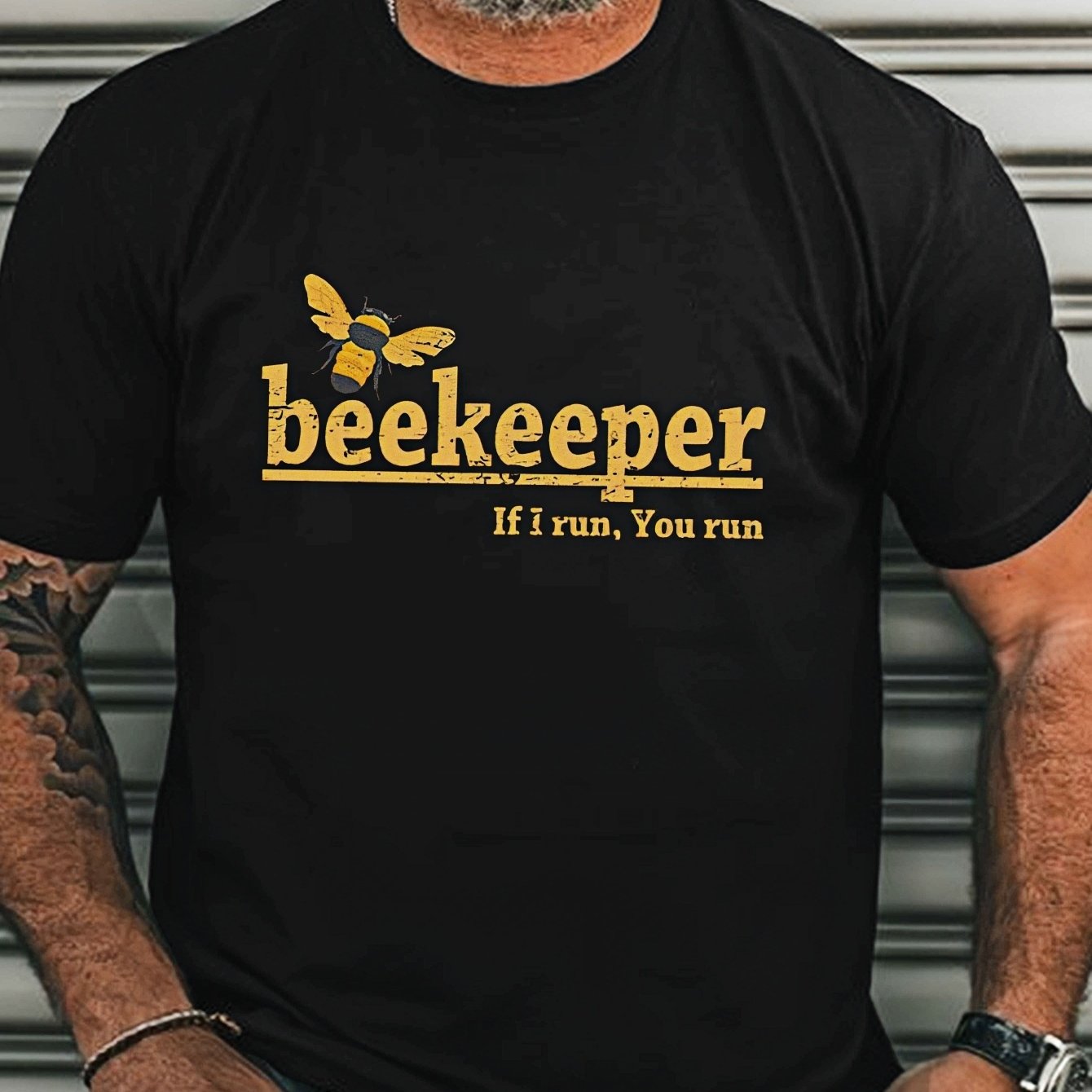 TEMU Men's T-shirt - Casual And Comfortable, Breathable Short-sleeve Tee, Suitable For Summer Outdoor Activities, Sports, And , Featuring Letters,