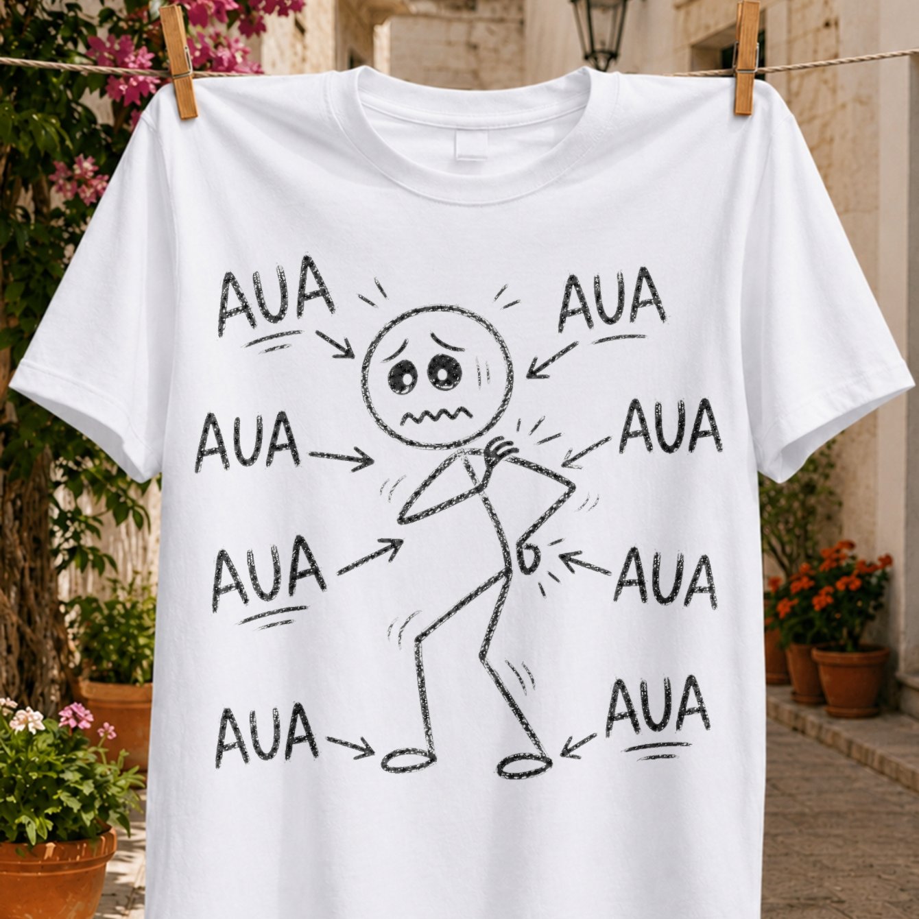 Everywhere Body Pain Graphicchalk Arrows To Neck Back Hip Legs And Feet Unisex All T-shirt