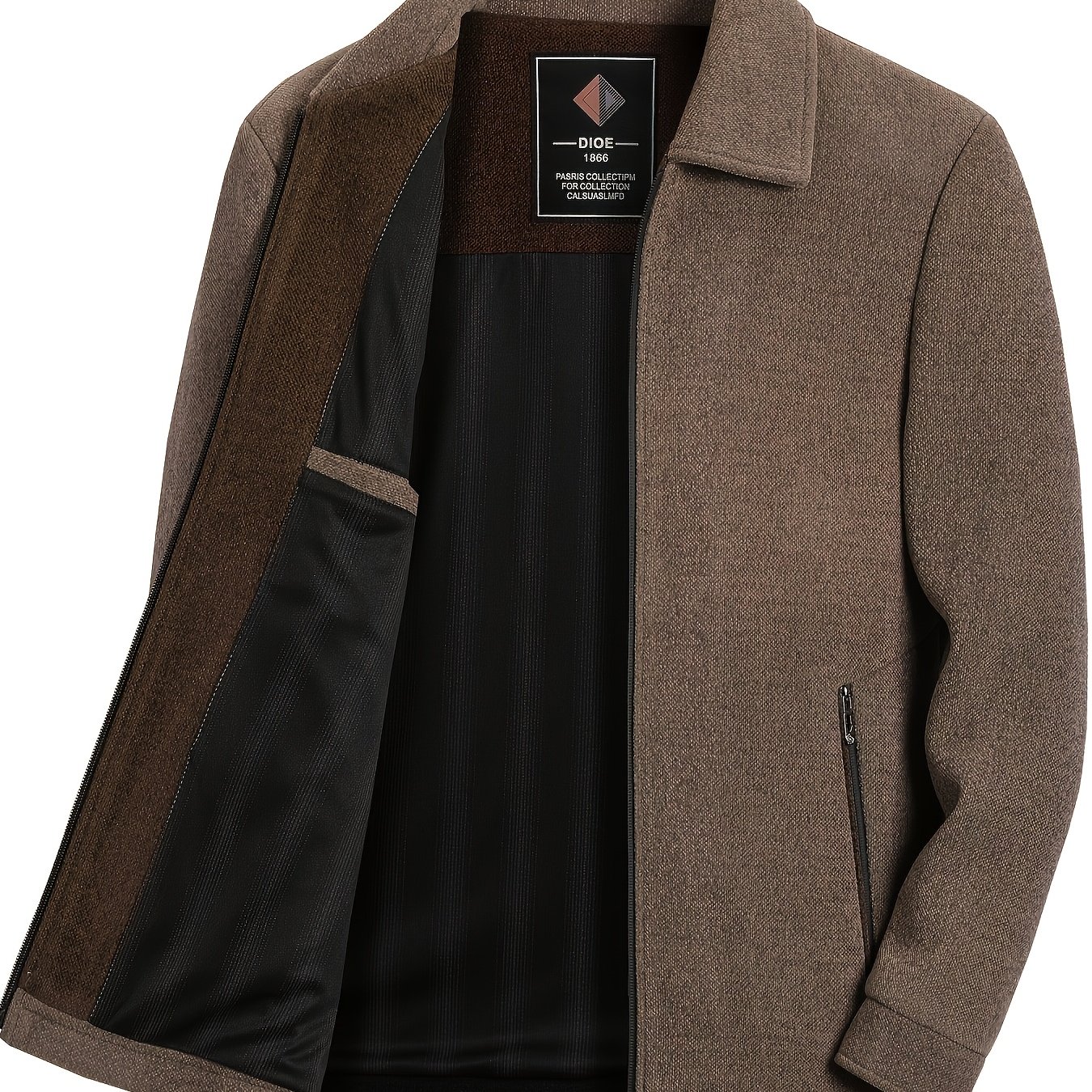 TEMU 2026 's Autumn/winter Business Casual Simple Versatile Classic Comfortable Thickened Dad Jacket Coat